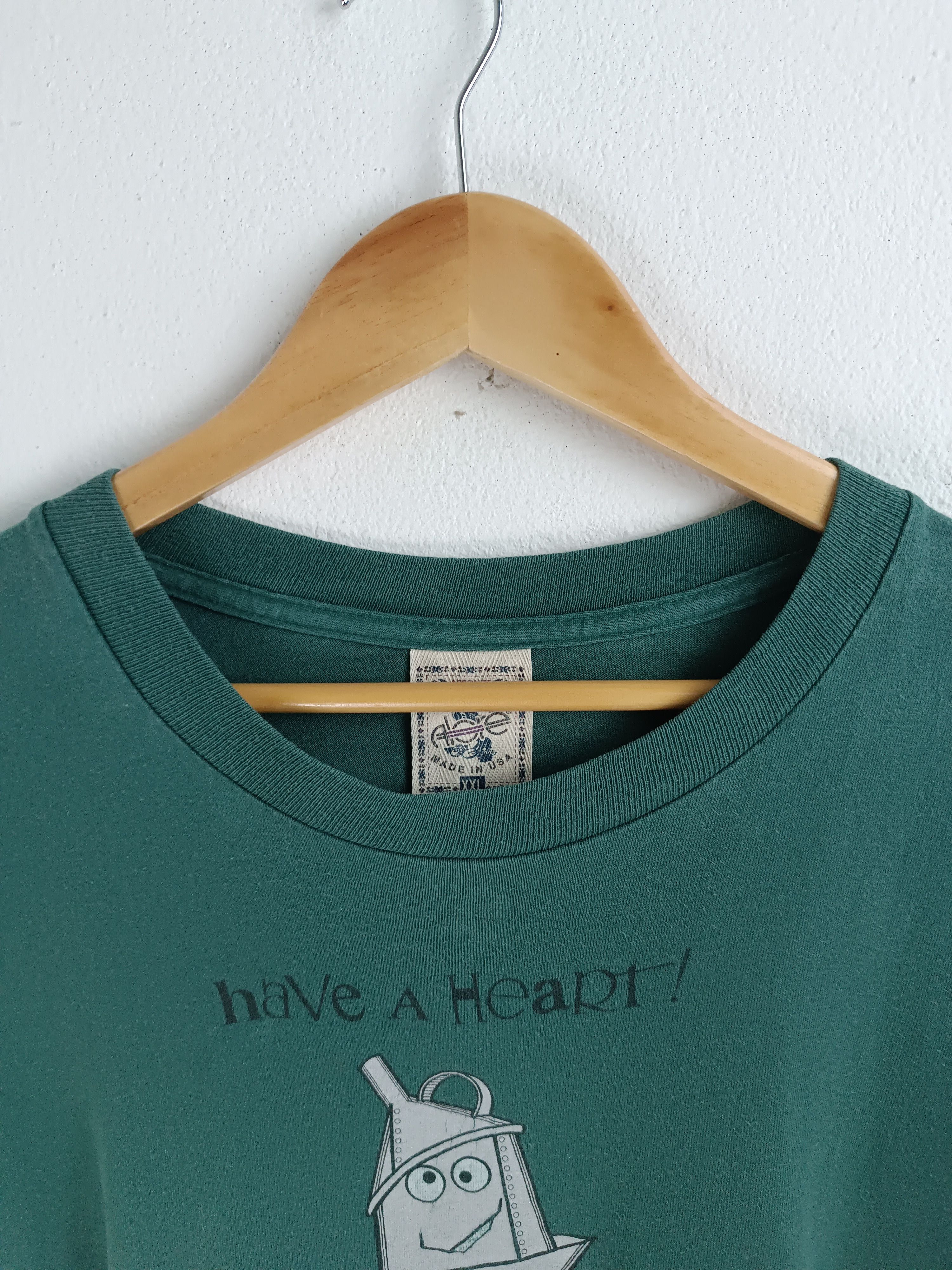 Vintage VINTAGE 90'S HAVE A HEART TIN MAN RECYCLE TEE wizard of oz Size US XXL / EU 58 / 5 - 12 Thumbnail