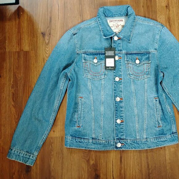 True Religion NWT True Religion Jesse SN Trucker Jean Jacket Denim Size US M / EU 48-50 / 2 - 2 Thumbnail