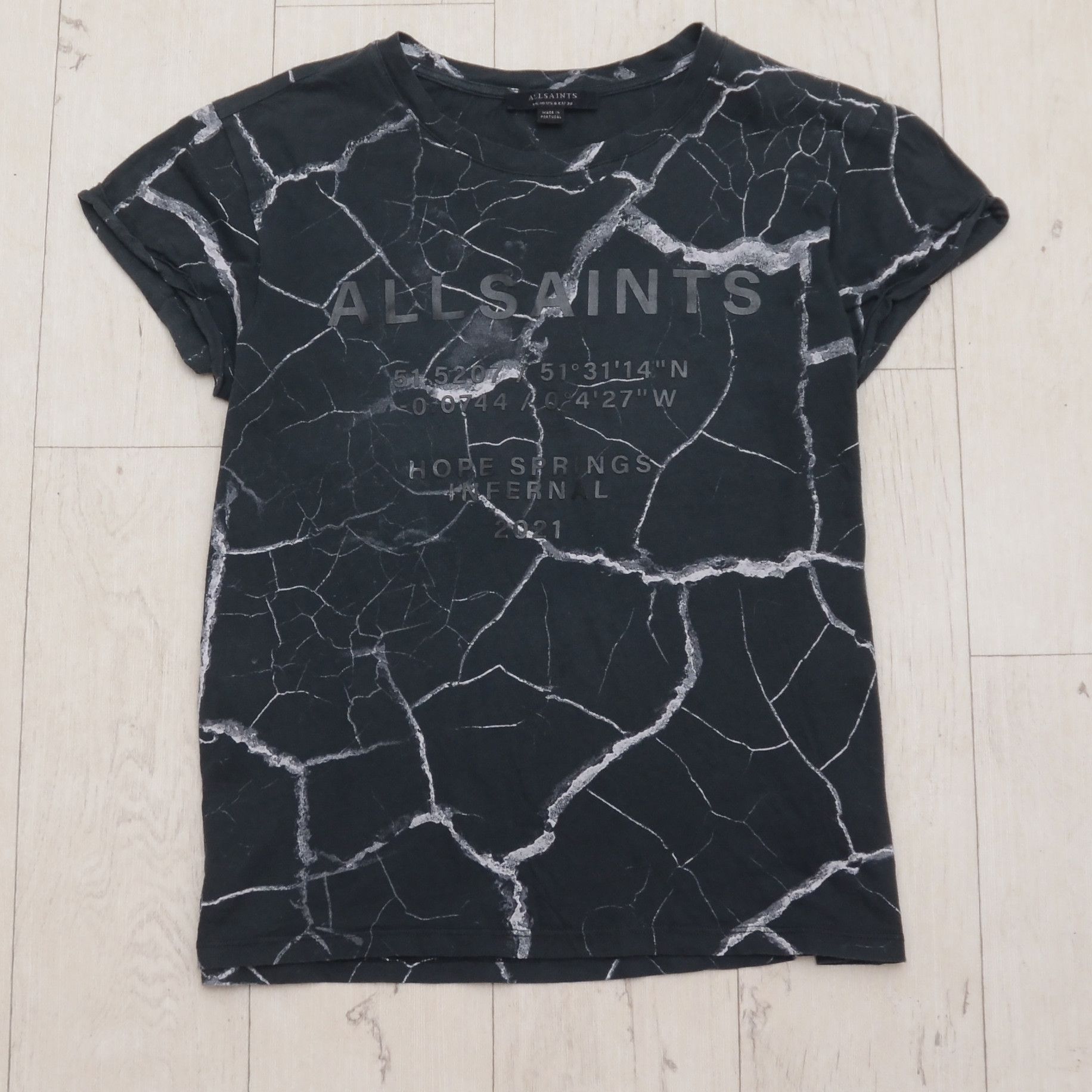 Allsaints Allsaints T-Shirt Anna Hope Overprint Big Printed Logo Y2K Size M / US 6-8 / IT 42-44 - 2 Thumbnail