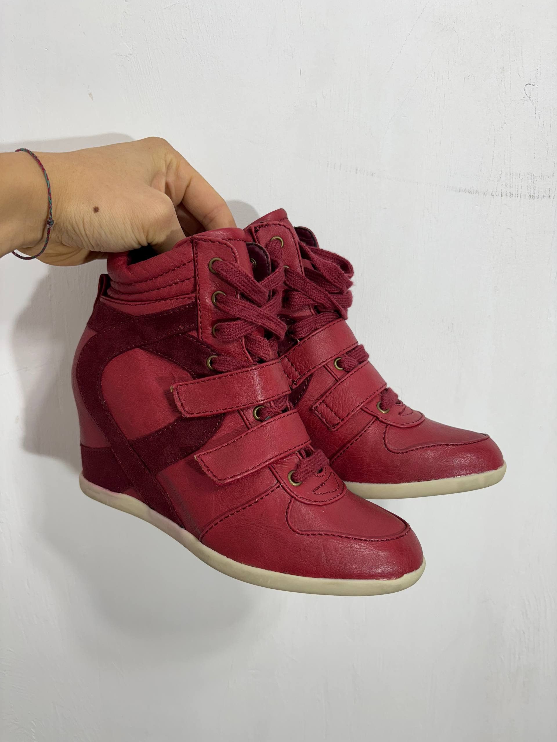 Isabel Marant Etoile Isabel Marant Etoile style Leather Hi-Top Sneakers Shoes Size US 8 / IT 38 - 2 Thumbnail