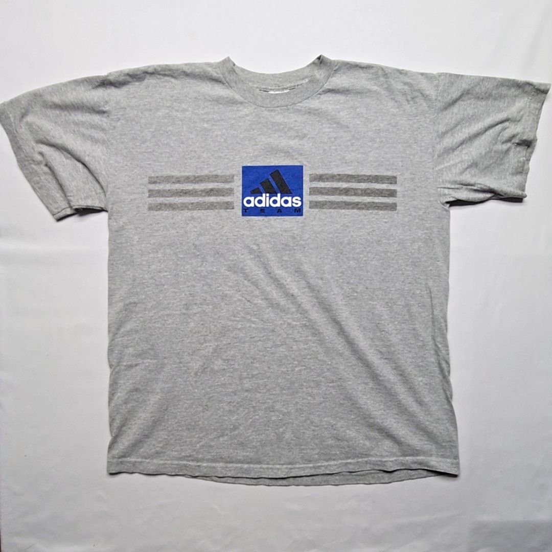 Adidas Vintage Adidas Team Graphic Tee True to Athlete Gray L Tee Size US L / EU 52-54 / 3 - 4 Thumbnail