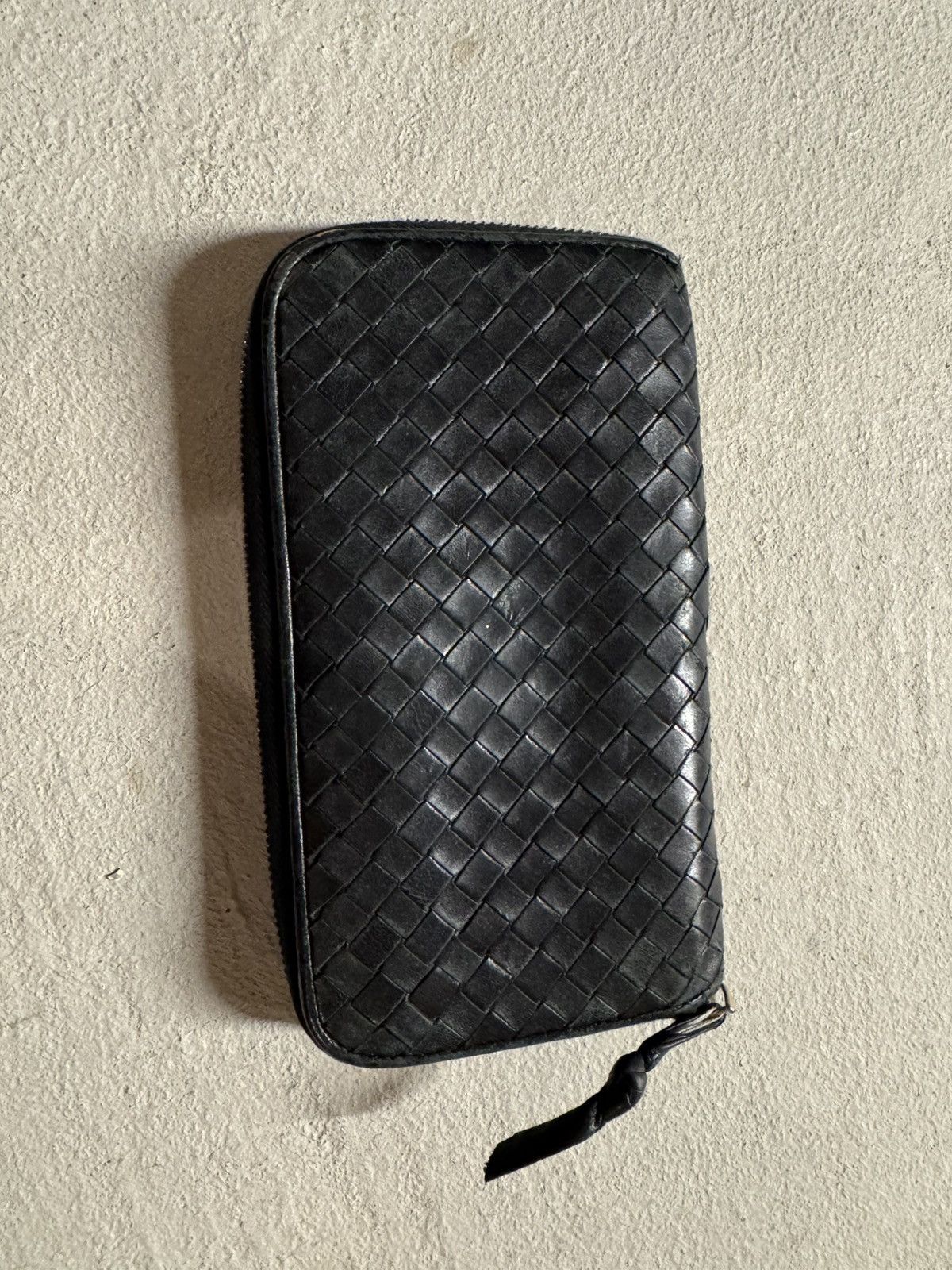 Bottega Veneta Bottega Veneta Intrecciato Zip Wallet – Black Leather Size ONE SIZE - 2 Thumbnail