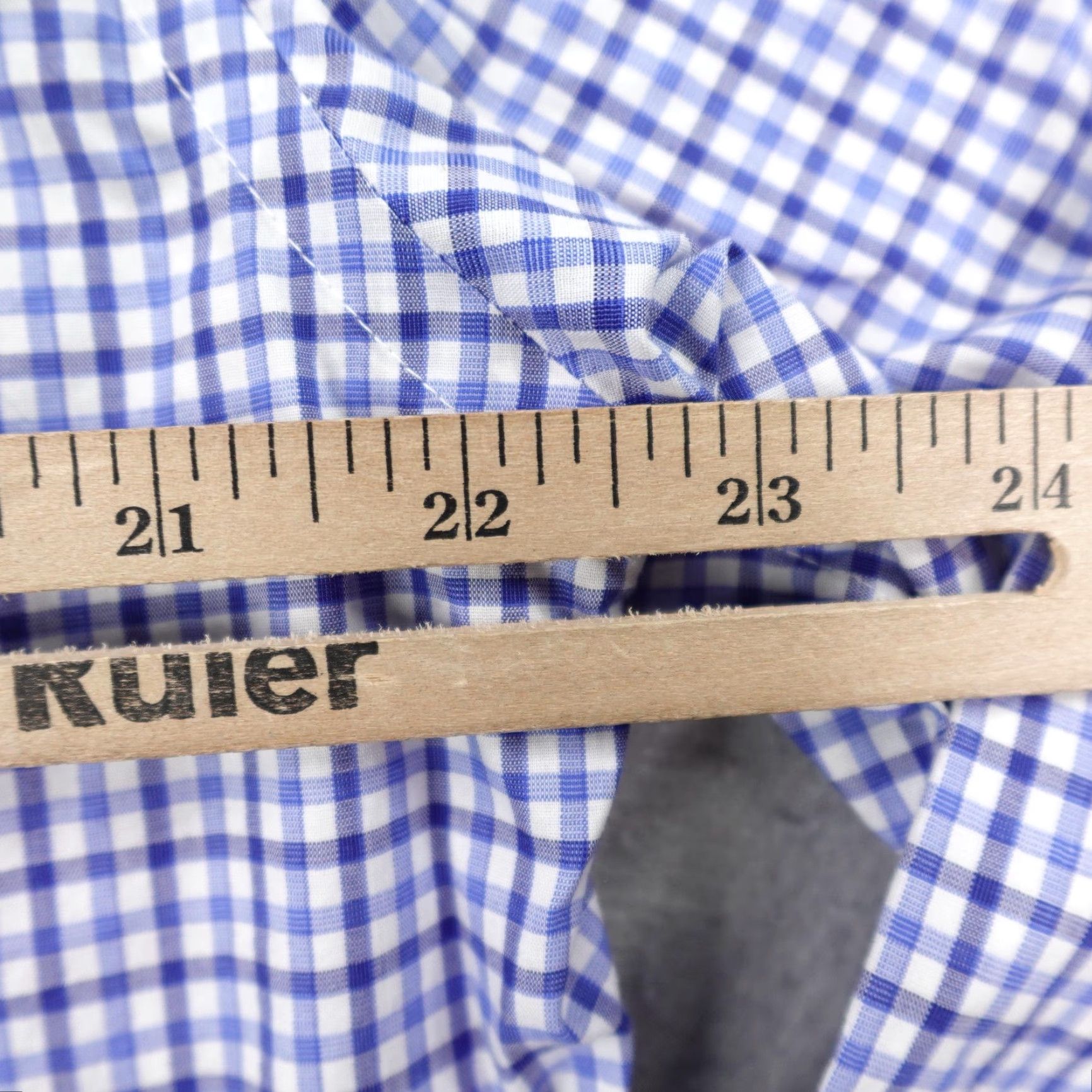 Polo Ralph Lauren Polo Ralph Lauren Shirt Mens Large Blue White Gingham Check Easy Care Stretch Size US L / EU 52-54 / 3 - 5 Thumbnail