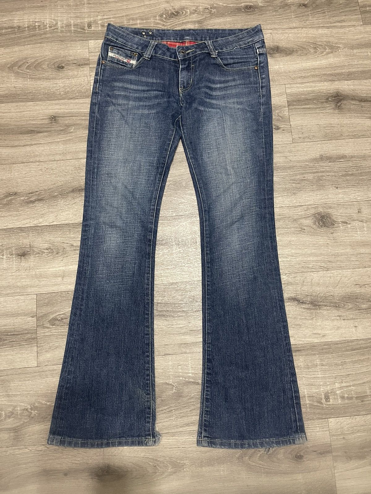 Diesel DIESEL ZATINY RIPPED FLARED VINTAGE Y2K JEANS SIZE 29 Size 24" / US 00 / IT 34 - 2 Thumbnail