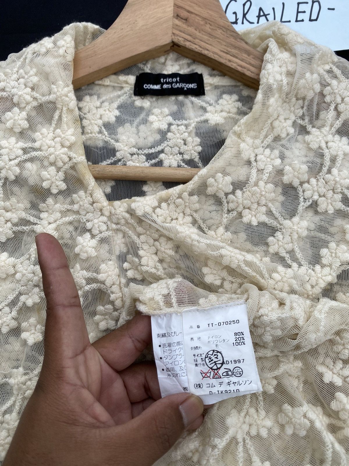 Comme des Garcons Rare Vintage AD1997 Comme Des Garcons CDG tricot Lace Tops Size XS / US 0-2 / IT 36-38 - 12 Thumbnail