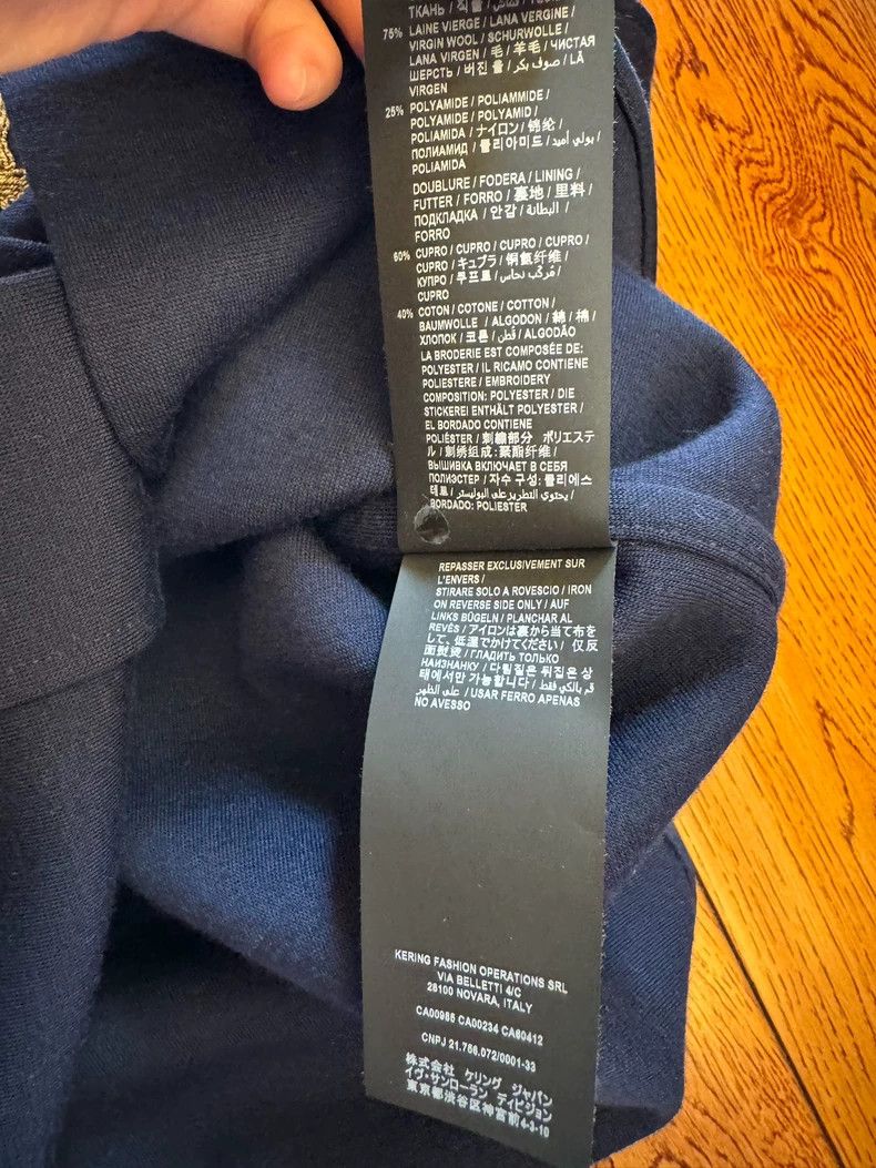 Saint Laurent Paris Saint Laurent Paris Embroidered logo navy jacket 2505-Nexta Size XS / US 0-2 / IT 36-38 - 5 Thumbnail