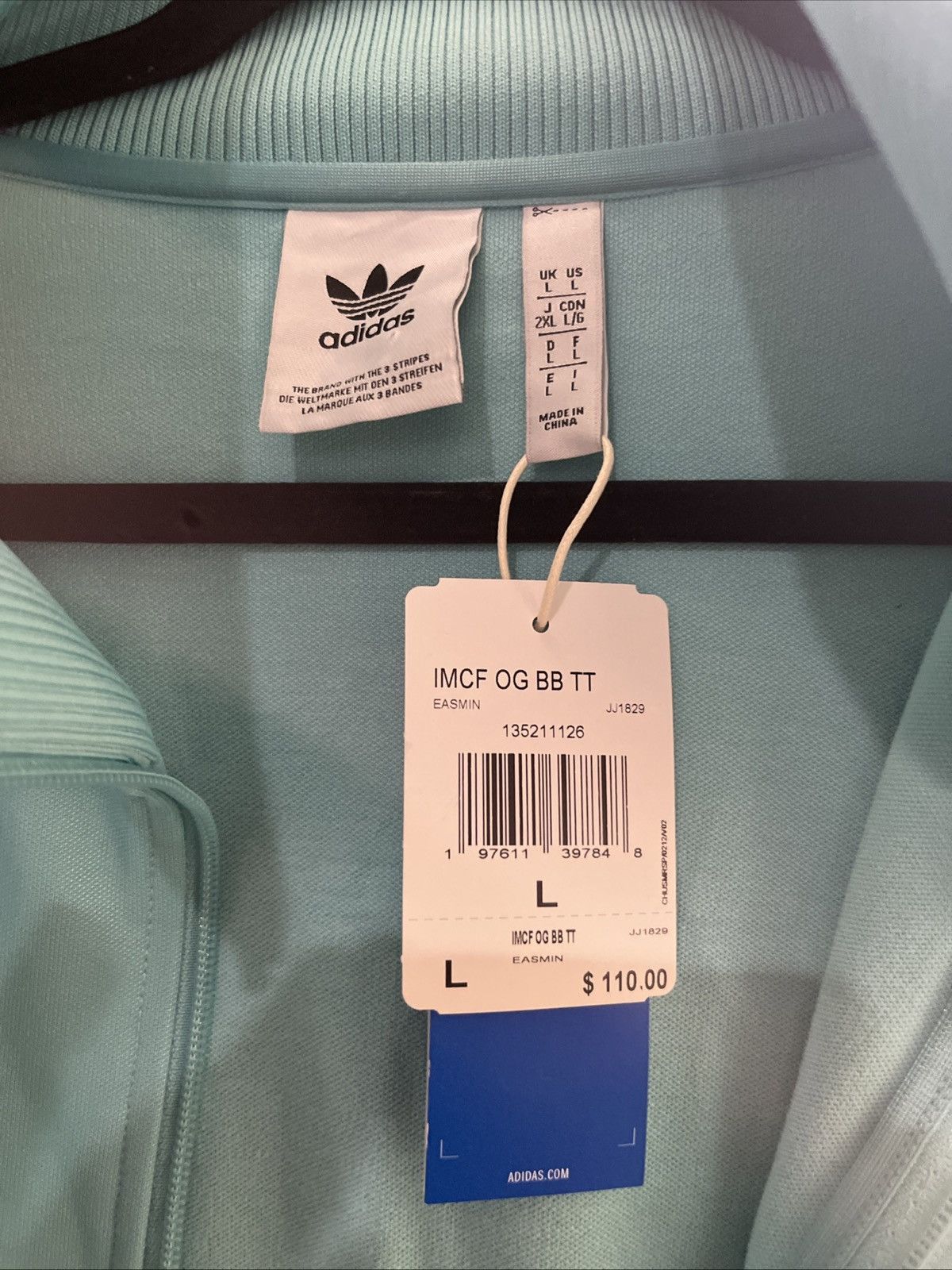 Adidas Adidas Inter Miami CF Soccer Track Jacket Aqua Orange size L Size US L / EU 52-54 / 3 - 4 Thumbnail