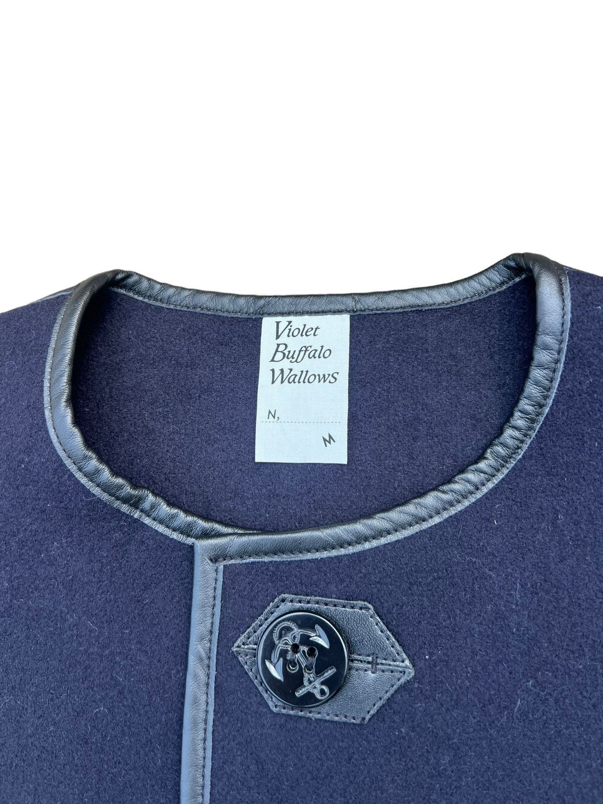 Freewheelers Violet Buffalo Wallows Wool Cowhide Leather Trim USN Vest Size US M / EU 48-50 / 2 - 3 Thumbnail