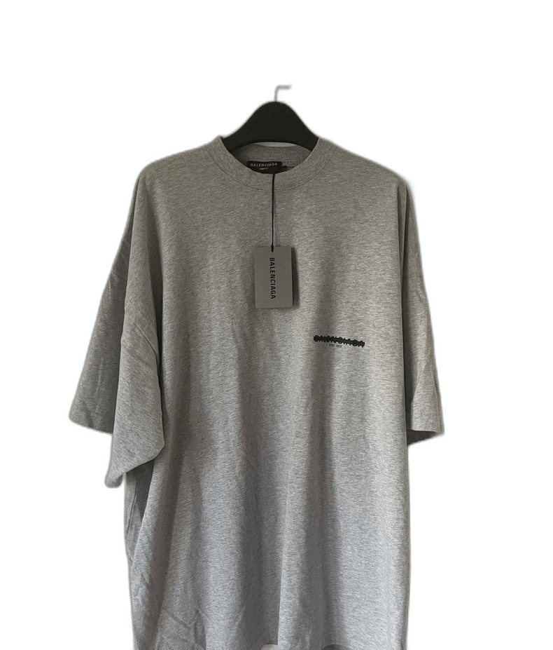 Balenciaga balenciaga gray short sleeve logo t-shirt Size US M / EU 48-50 / 2 - 1 Thumbnail