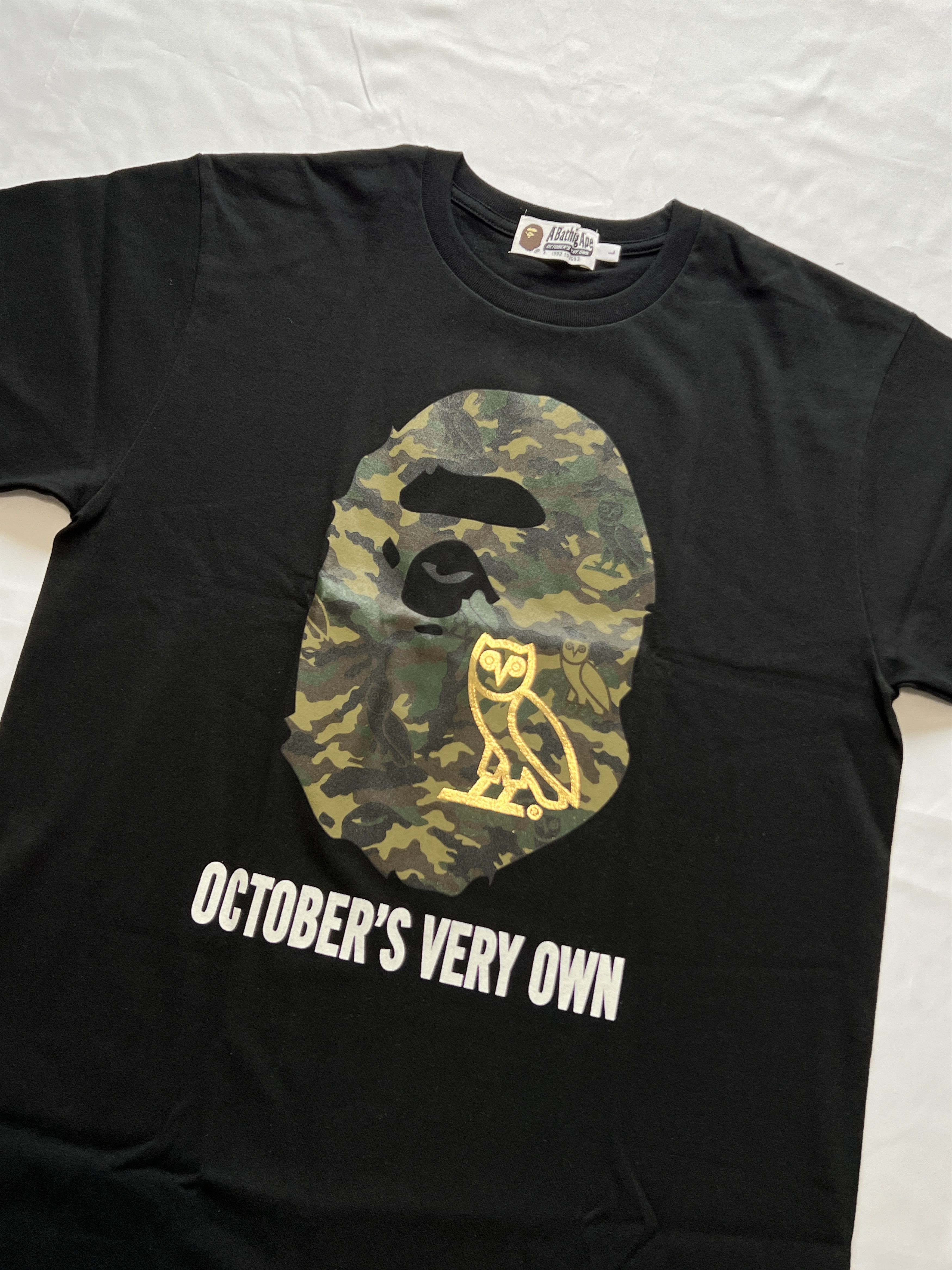 Bape × October's Very Own BAPE x OVO Woodland Camo Ape Head T-shirt Size US L / EU 52-54 / 3 - 5 Thumbnail