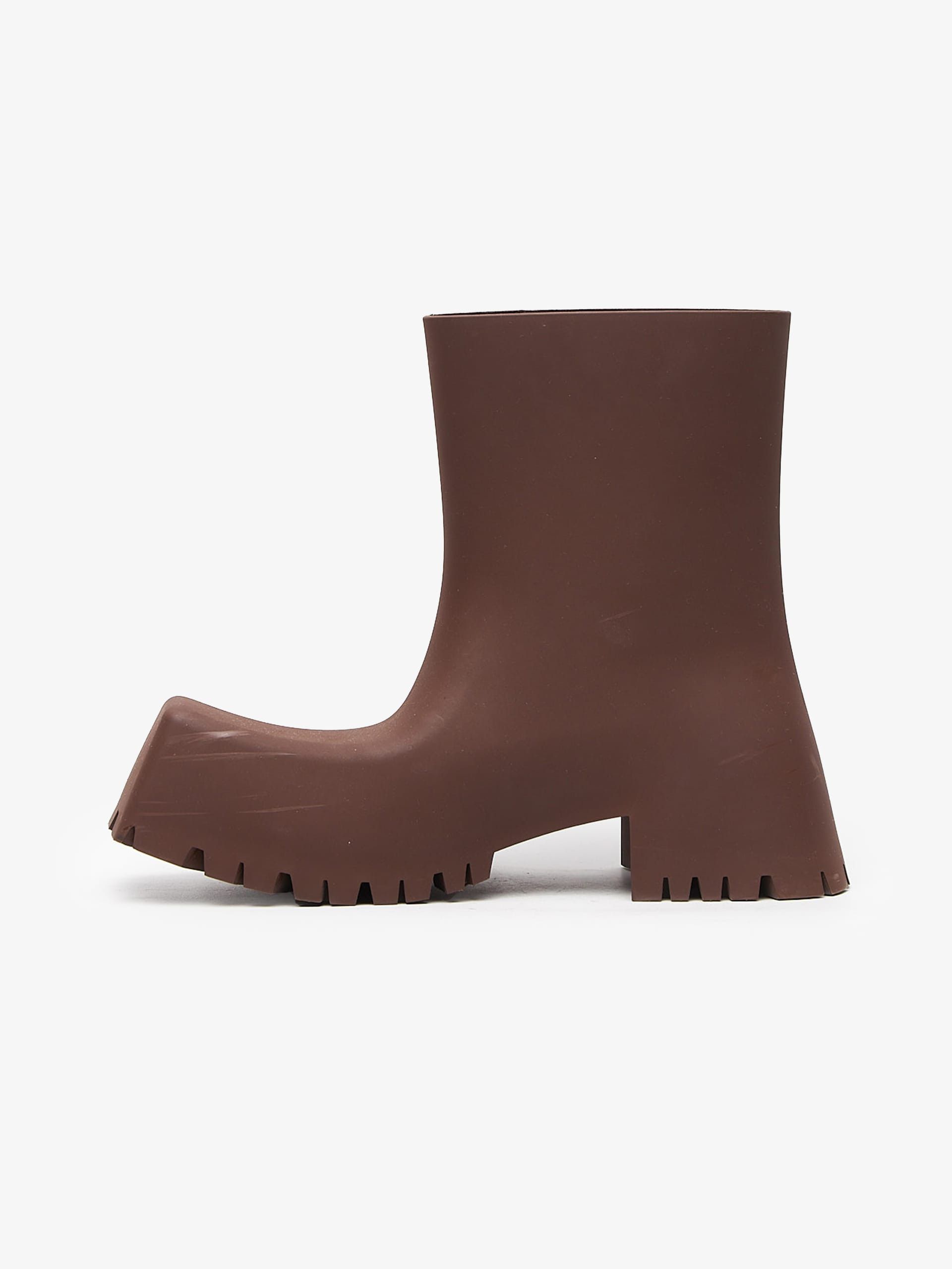 Balenciaga o1in1g0724 Trooper Rubber Boot in Brown Size US 8 / EU 41 - 4 Thumbnail
