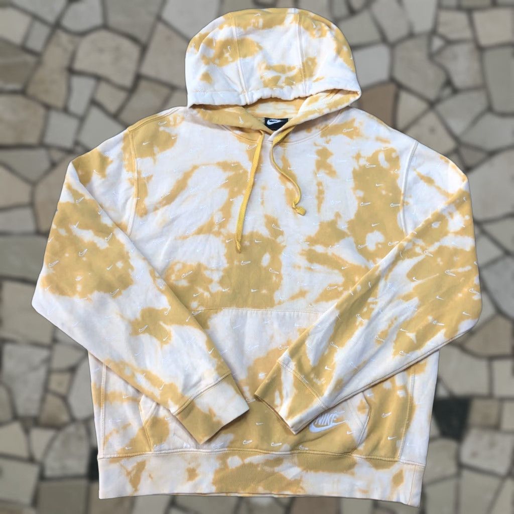 Nike VINTAGE Nike Sweatshirt Hoodie Mens Tag XXL Tie Dye Acid Wash Yellow 1 Of 1 Checks AOP Size US M / EU 48-50 / 2 - 1 Thumbnail