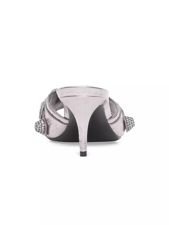 Balenciaga o1bcso1str0126 Cagole Sandals in Silver Size US 7.5 / IT 37.5 - 3 Thumbnail