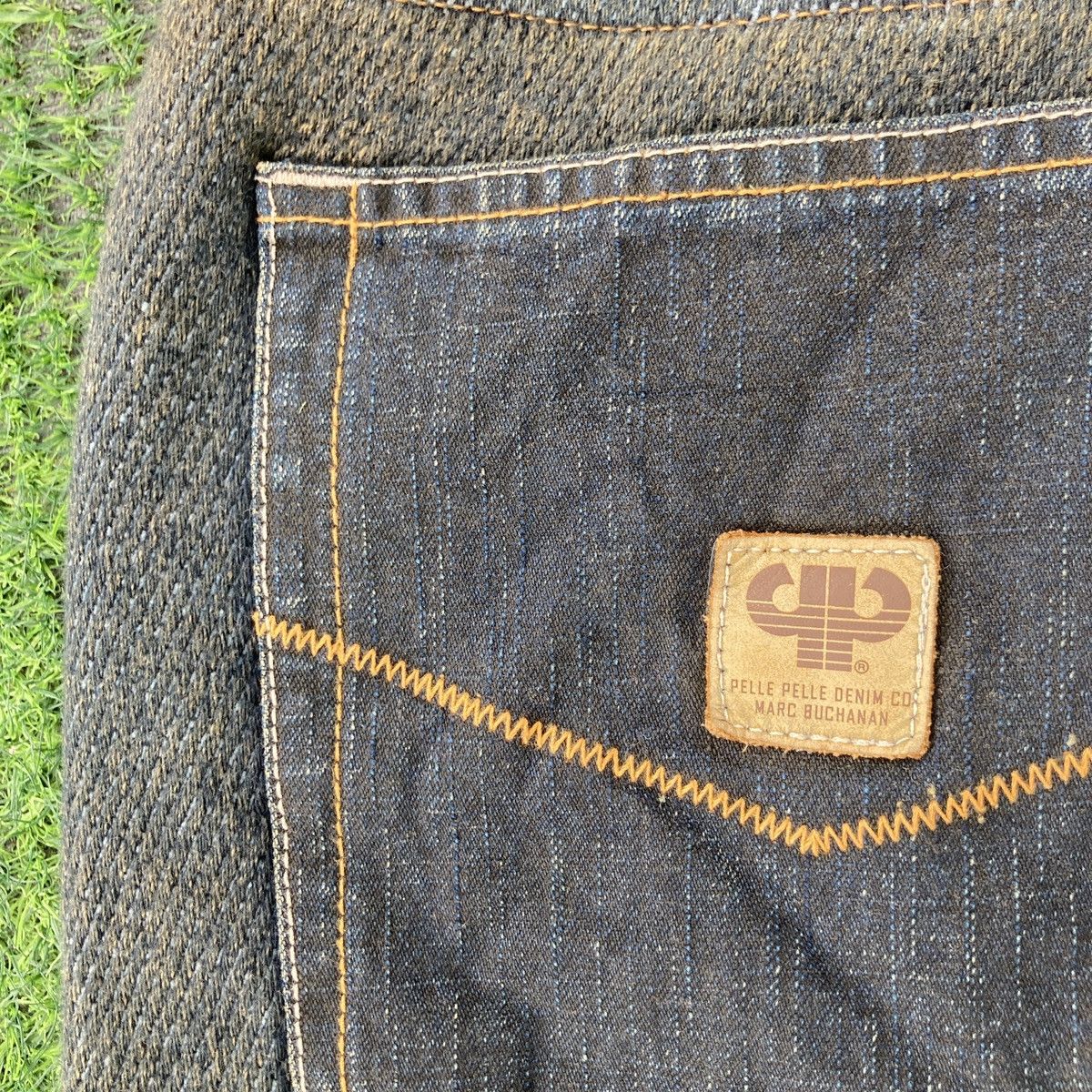 Pelle Pelle PELLE PELLE DOUBLE KNEES DENIM Size US 35 - 12 Thumbnail