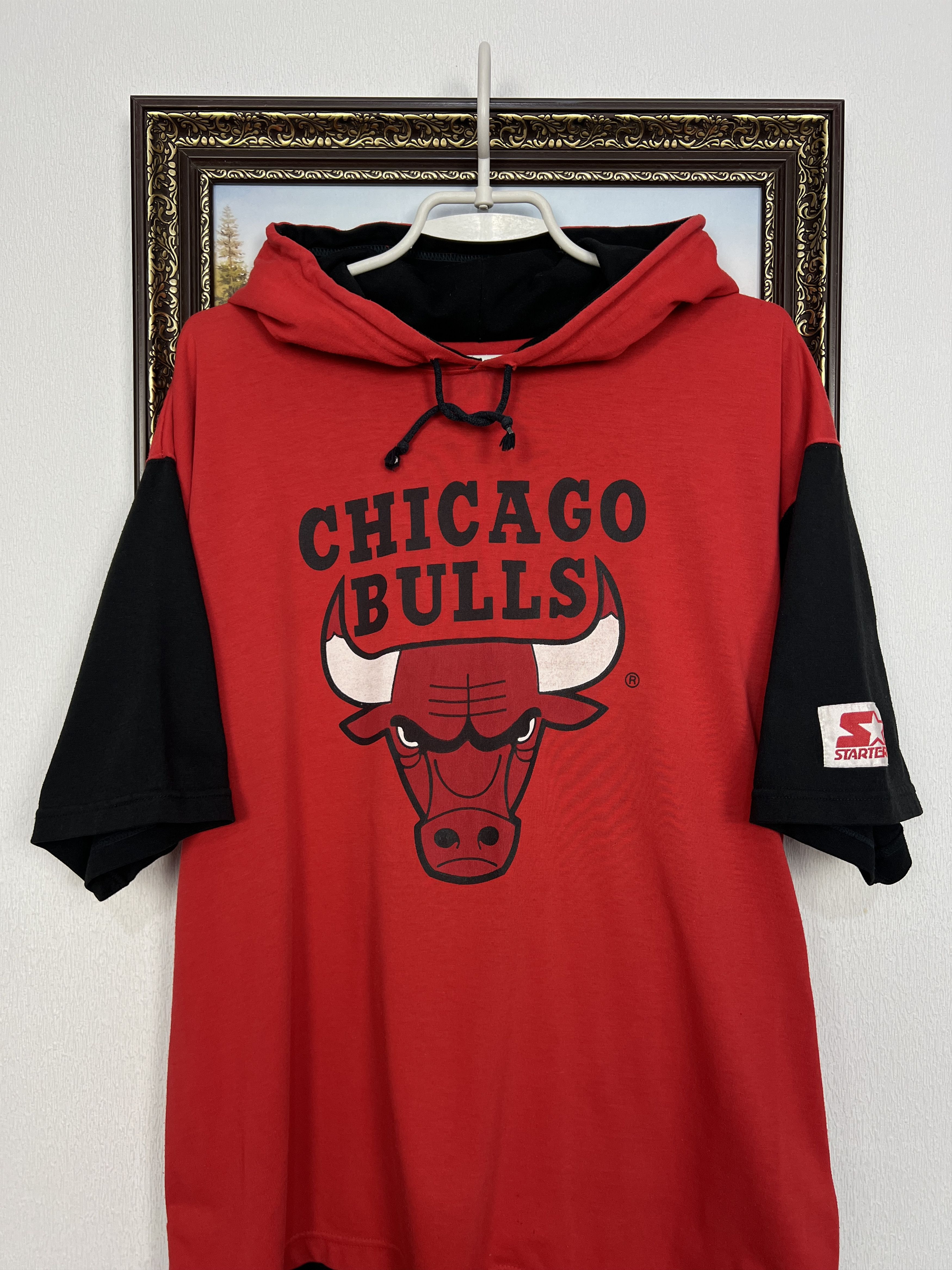 Starter Vintage Chicago Bulls Warm Up Shooting Hooded Jersey Shirt Size US L / EU 52-54 / 3 - 2 Thumbnail