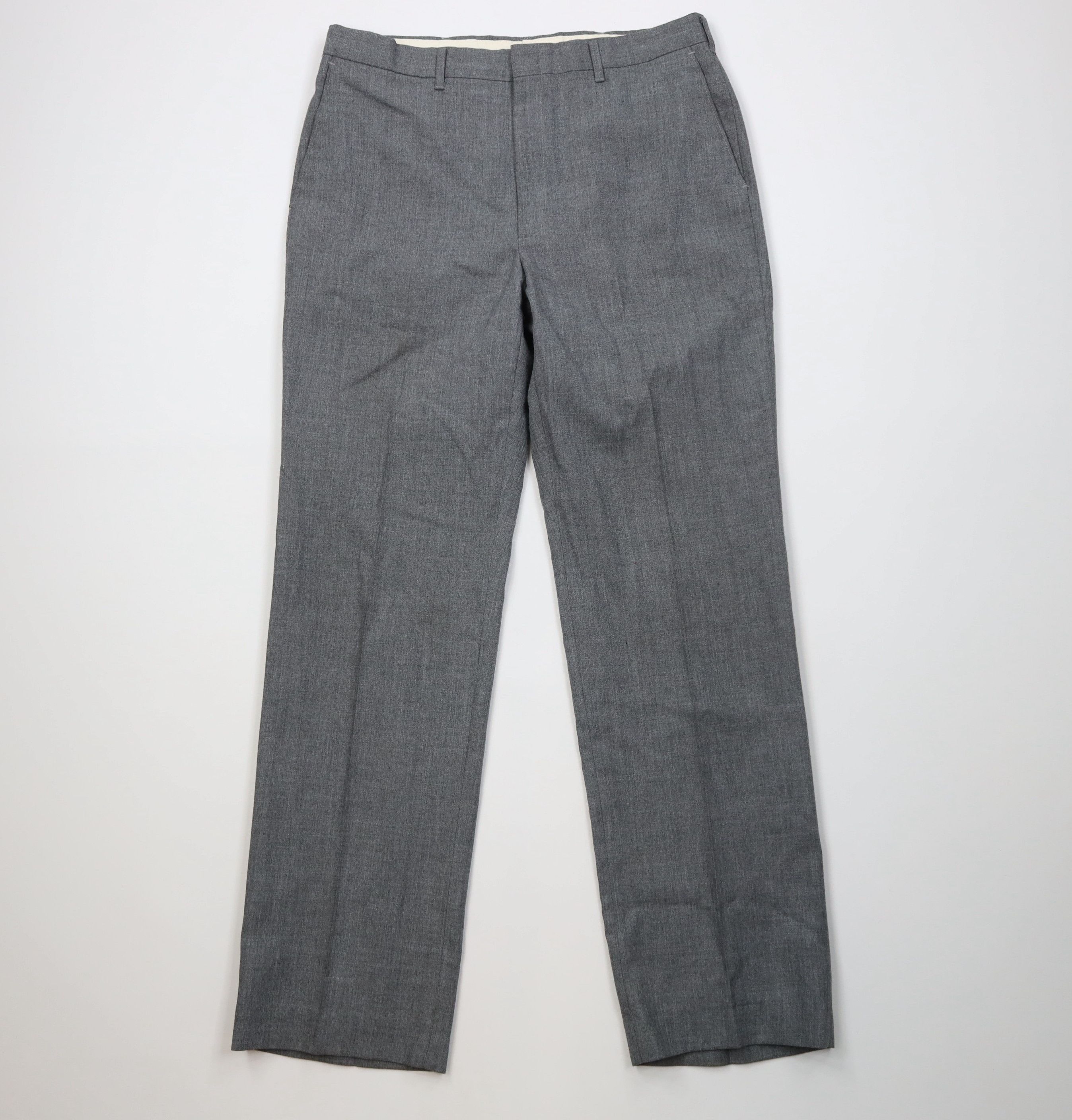 Vintage Vintage 70s Streetwear Knit Wide Leg Chino Pants Gray USA Size US 32 / EU 48 - 1 Thumbnail
