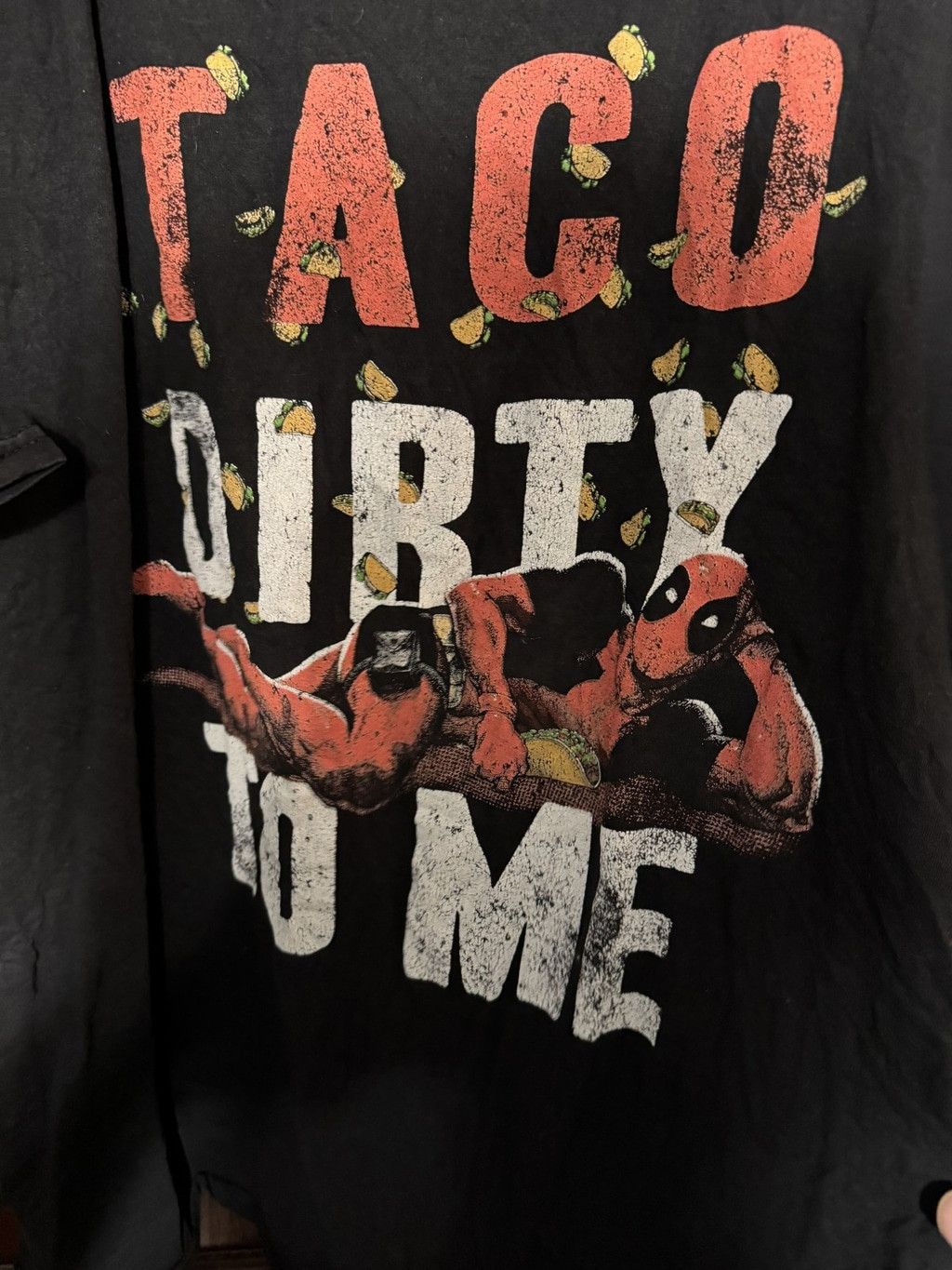 Marvel Comics Deadpool Marvel Taco Dirty To Me T-shirt Men's Sz XXL Black Size US XXL / EU 58 / 5 - 3 Thumbnail