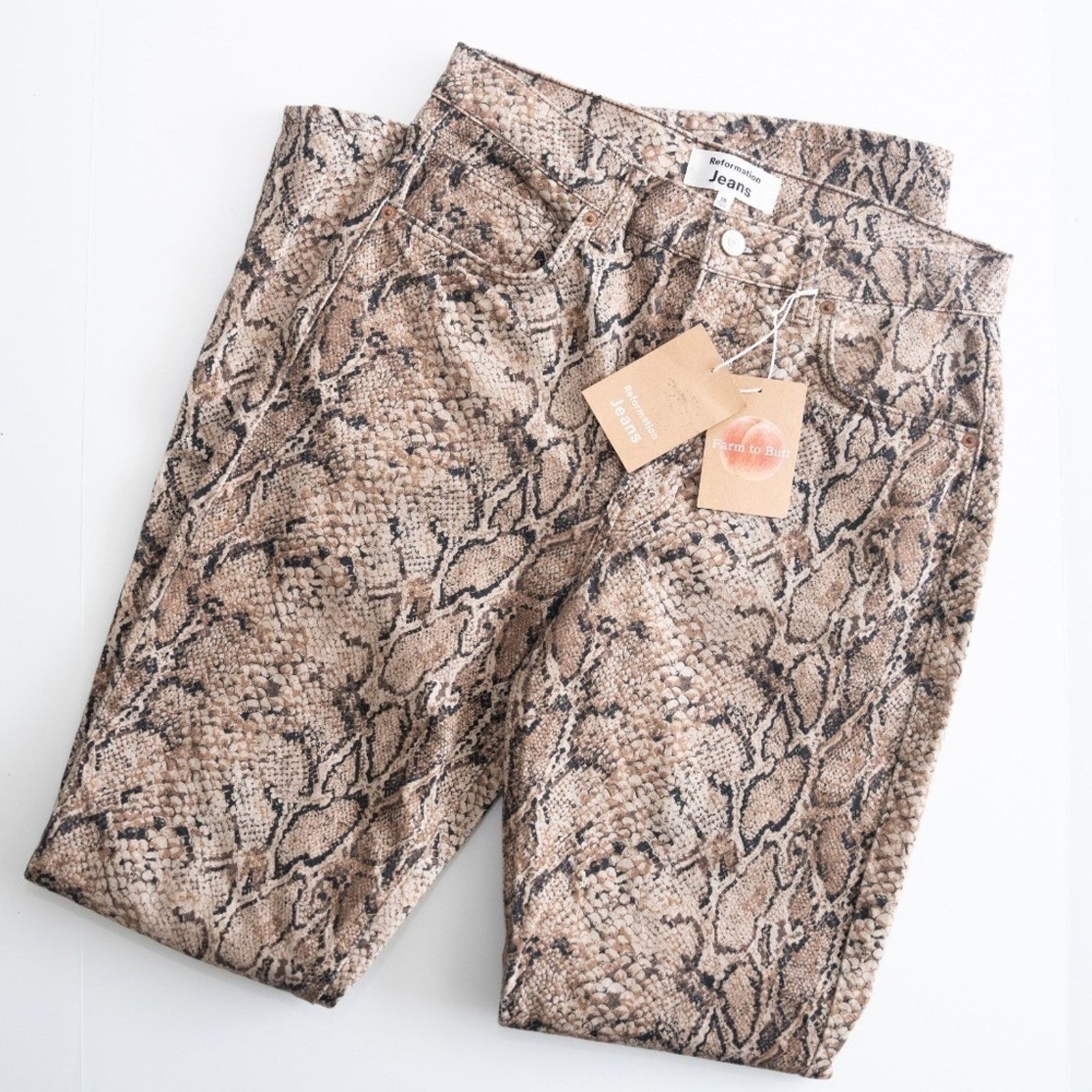 Reformation Reformation. Peyton Snake High Rise Bootcut Jeans. Size 28" / US 6 / IT 42 - 4 Thumbnail