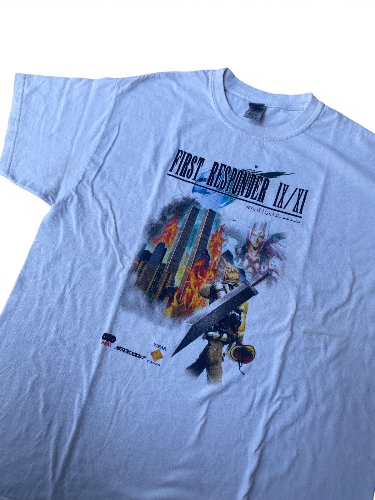 Anime Parody Final Fantasy First Responder IX/XI Tee Video Game Size US L / EU 52-54 / 3 - 6 Thumbnail