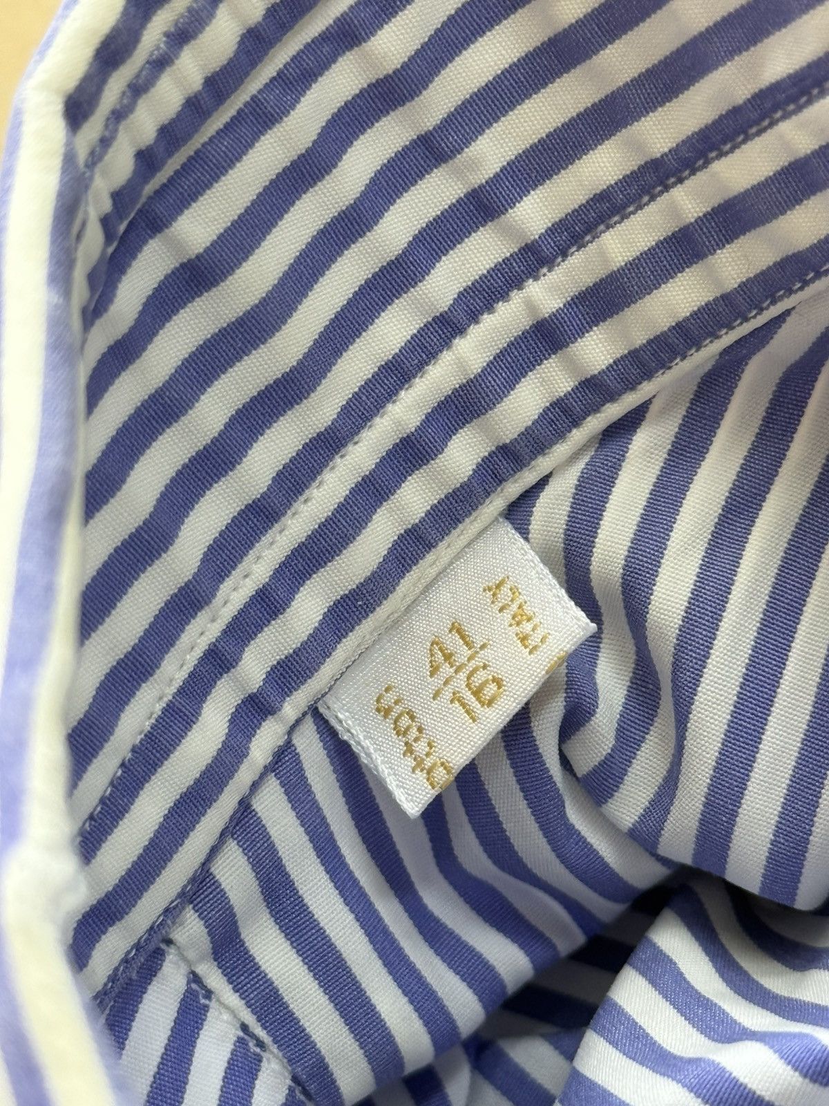 Brioni Brioni Tailored ls Oxford striped shirt Size US L / EU 52-54 / 3 - 9 Thumbnail