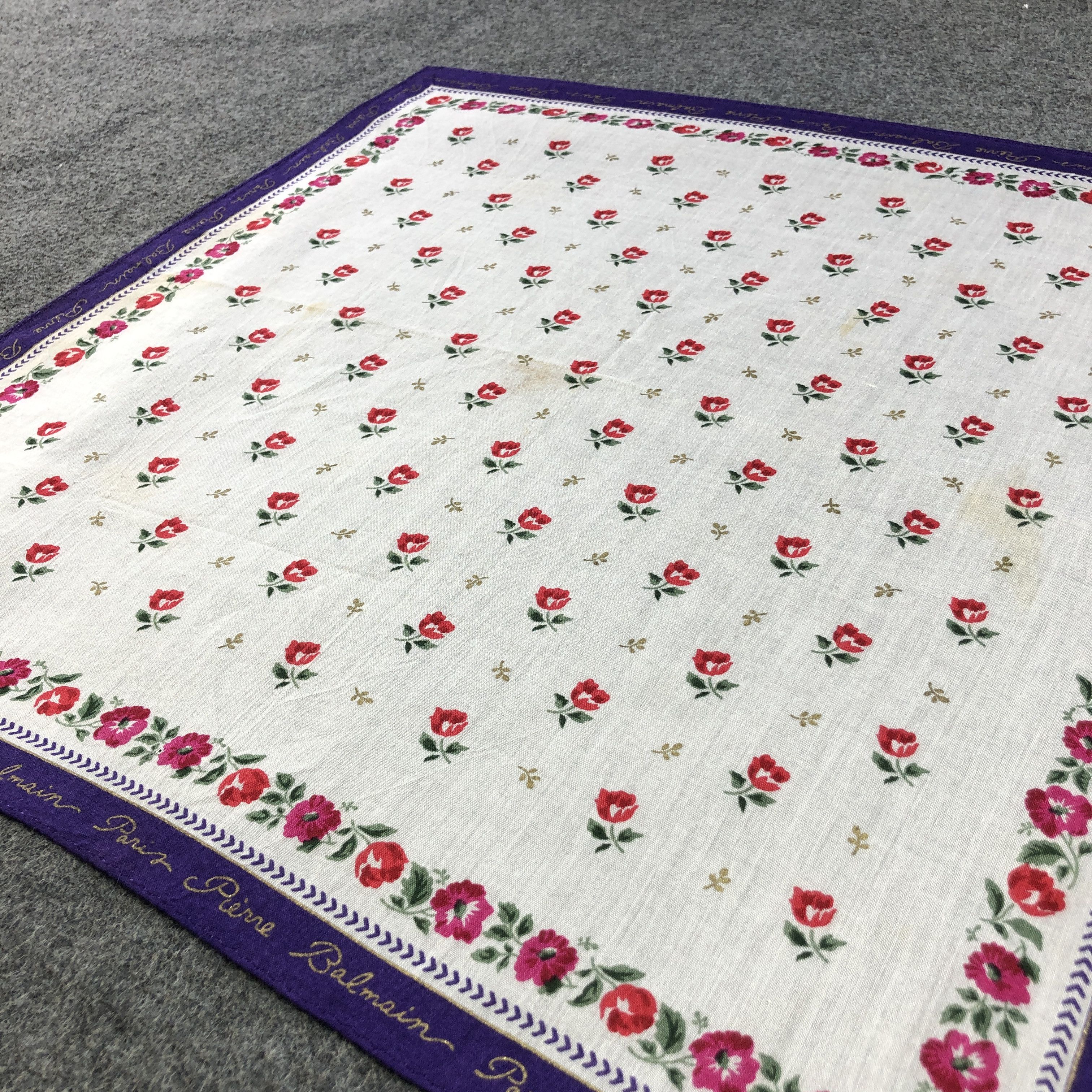Pierre Balmain × Vintage Pierre Balmain Handkerchief Neckerchief Bandana H2461 Size ONE SIZE - 3 Thumbnail