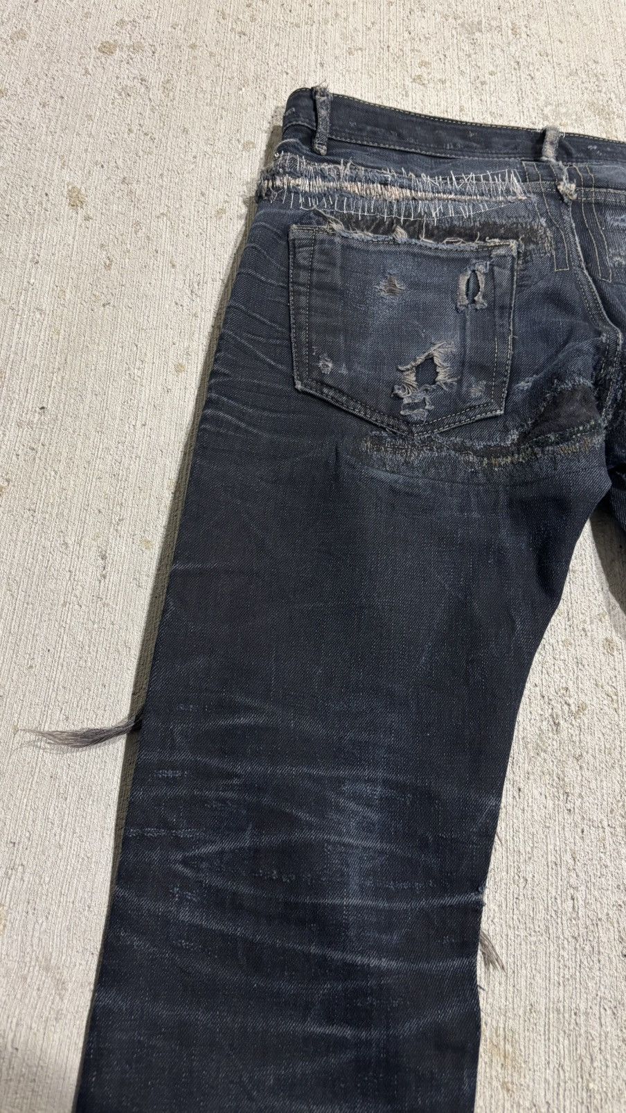 Rick Owens Drkshdw Rick Owens Distressed Detroit Cut Denim Size US 32 / EU 48 - 13 Thumbnail