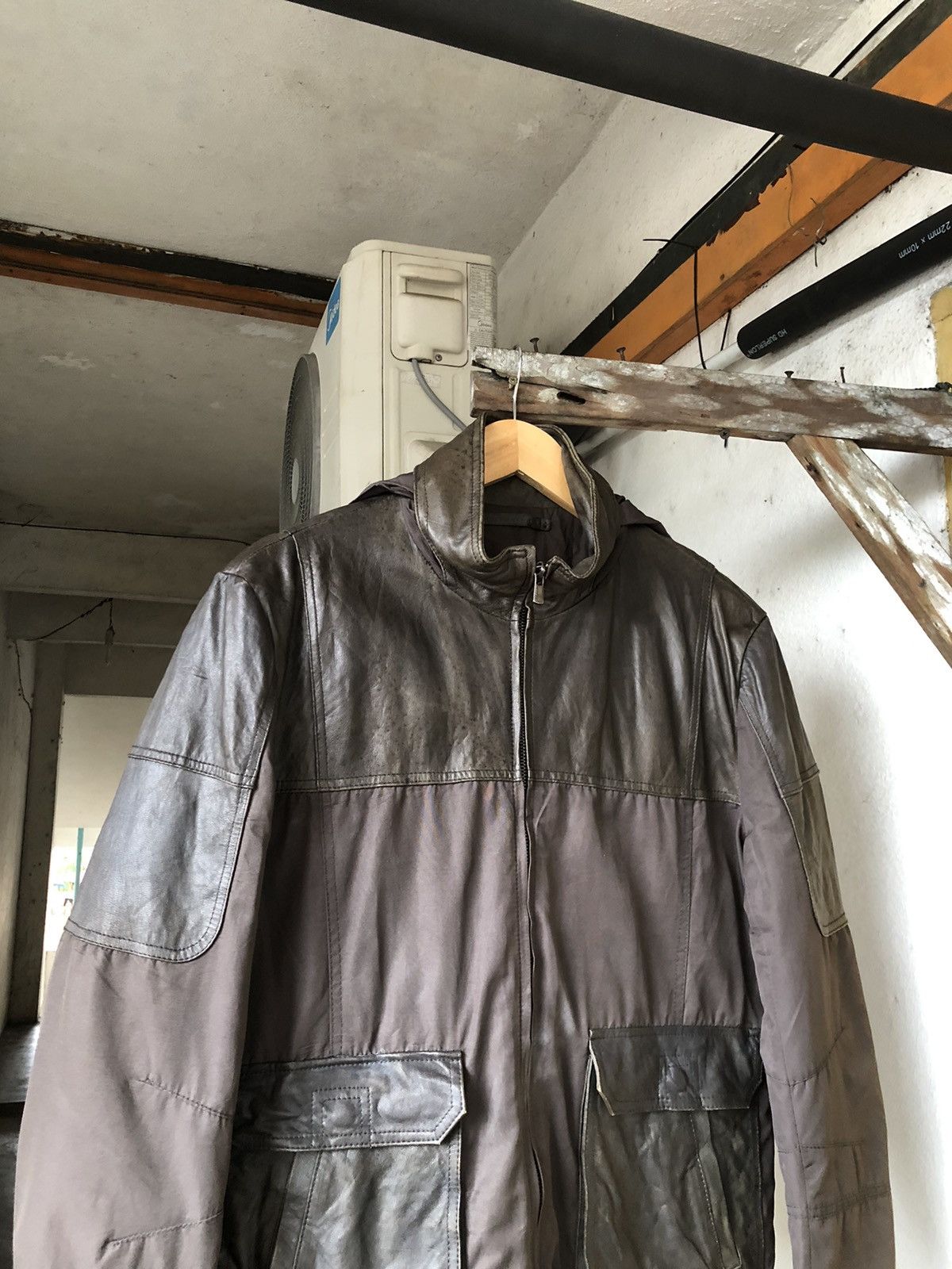 If Six Was Nine Carol Christian Poell Style ZIOSONGZIO Half Leather Jacket Size US M / EU 48-50 / 2 - 4 Thumbnail