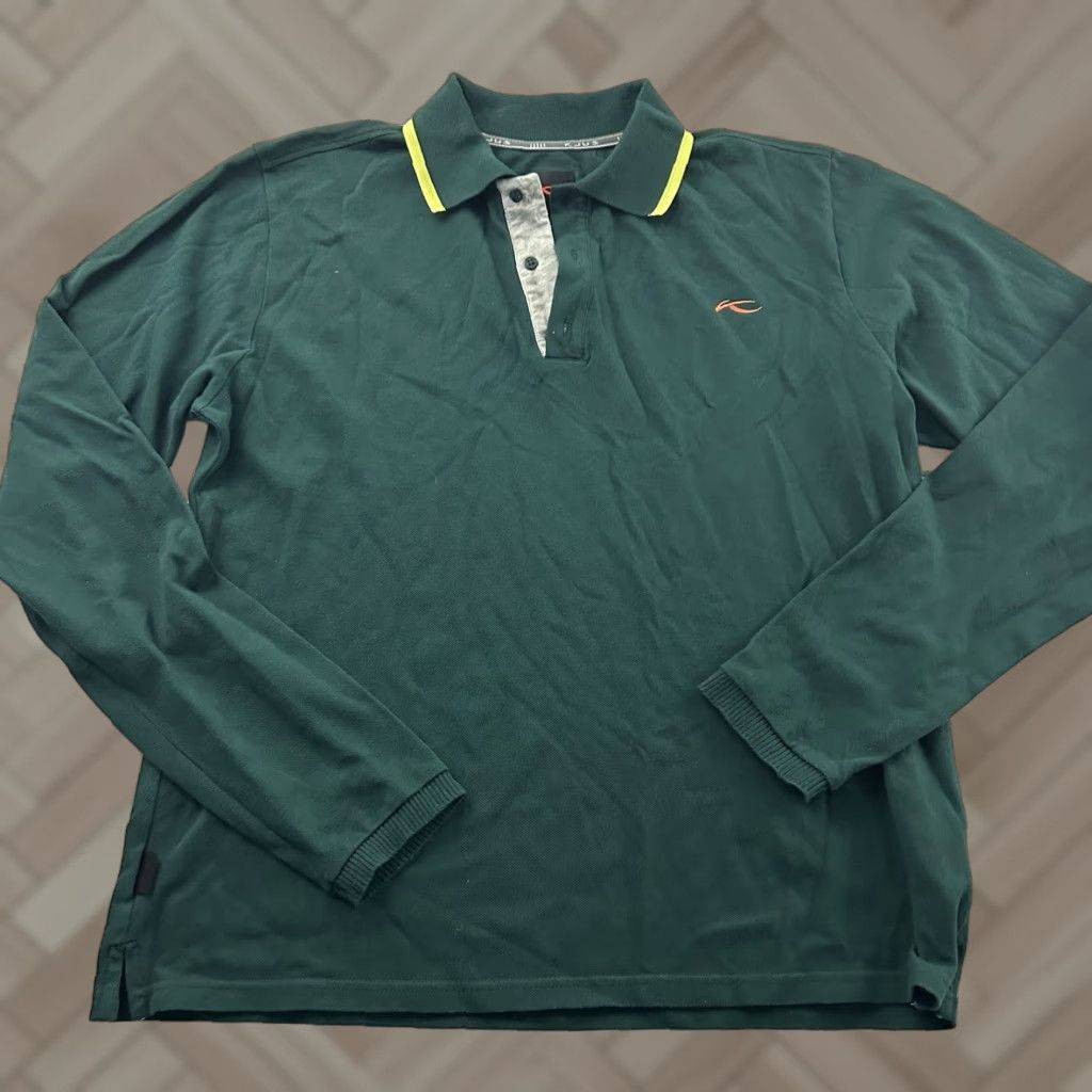 KJUS KJUS Long Sleeve Button-Up Rugby Shirt Mens L Green Size US L / EU 52-54 / 3 - 1 Thumbnail
