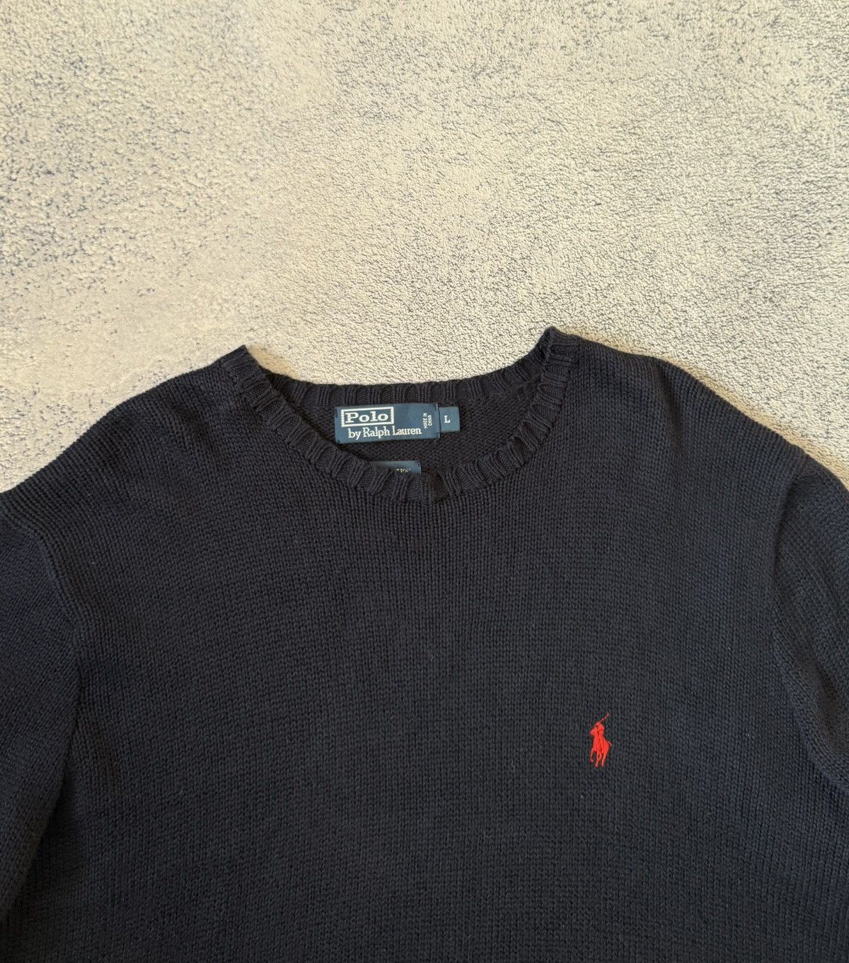 Polo Ralph Lauren Vintage Polo Ralph Lauren Sweater Navy Knit L Relaxed Size US L / EU 52-54 / 3 - 7 Thumbnail