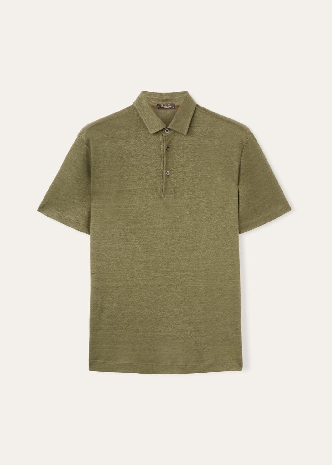 Loro Piana o1w1db10725 FAI1314 Linen Polo Shirt in Olive Size US L / EU 52-54 / 3 - 1 Thumbnail