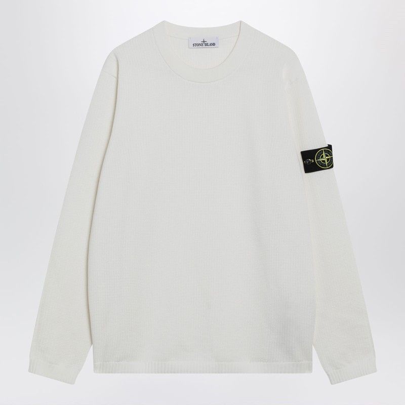 Stone Island Stone Island Ivory Sweater With Loose Fit Size US M / EU 48-50 / 2 - 1 Thumbnail