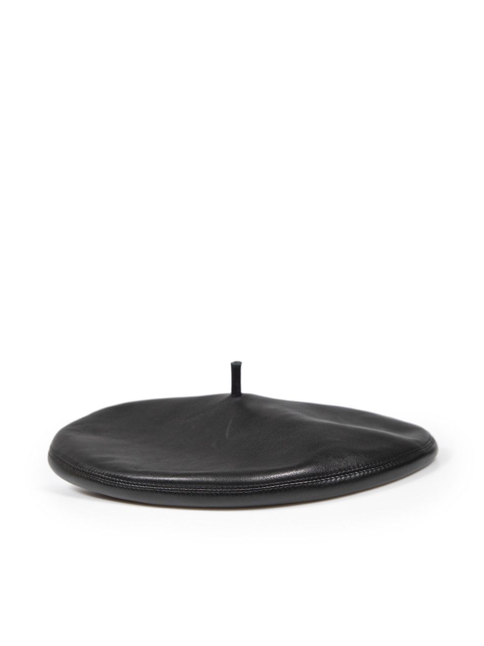 image of Dior x Hats Black Leather D-Dream Beret, Women's