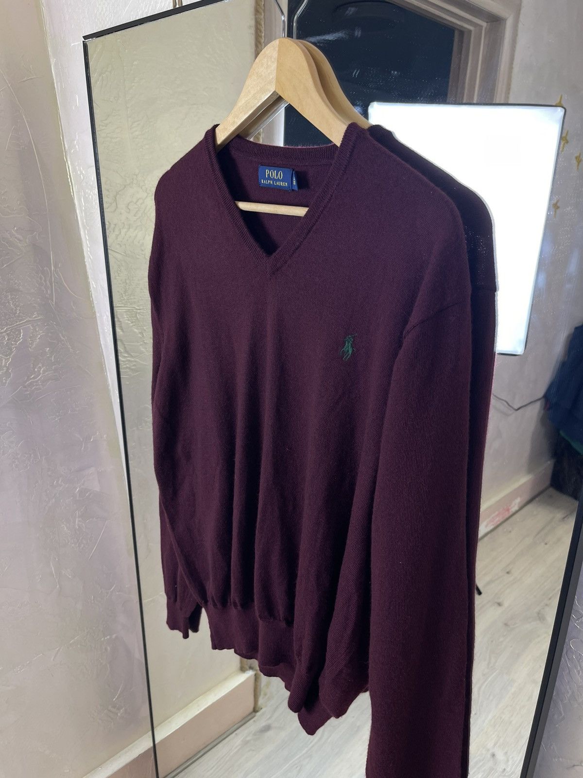 Polo Ralph Lauren Polo Ralph Lauren Premium Merino Wool V-Neck Knit Sweater Size US XL / EU 56 / 4 - 6 Thumbnail