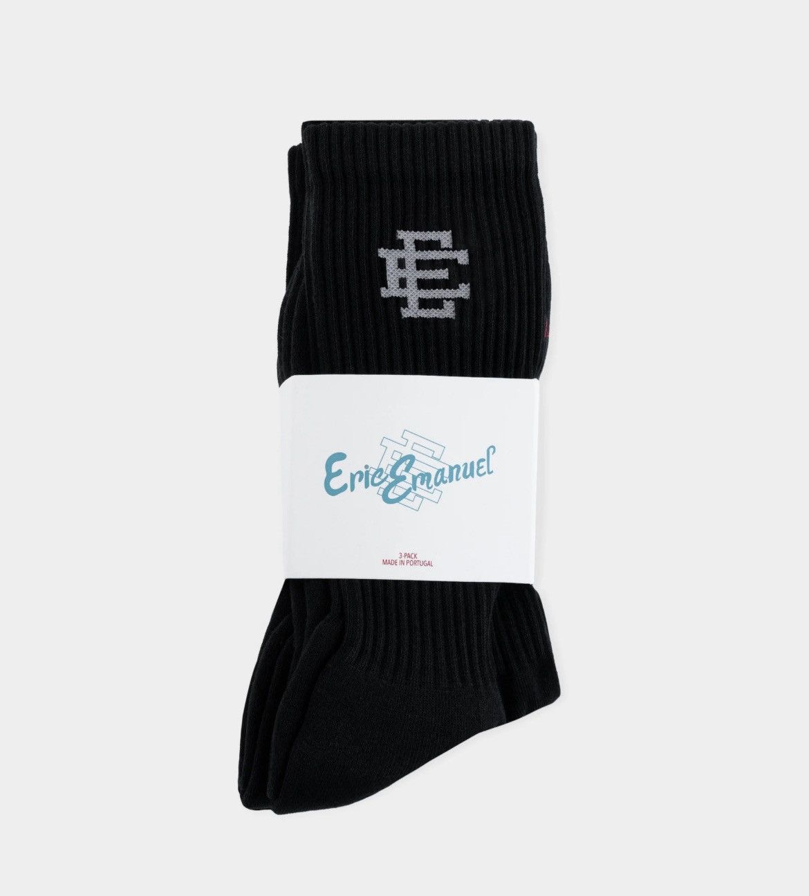 Eric Emanuel Eric Emanuel black w grey EE socks 3-pack Size ONE SIZE - 1 Thumbnail
