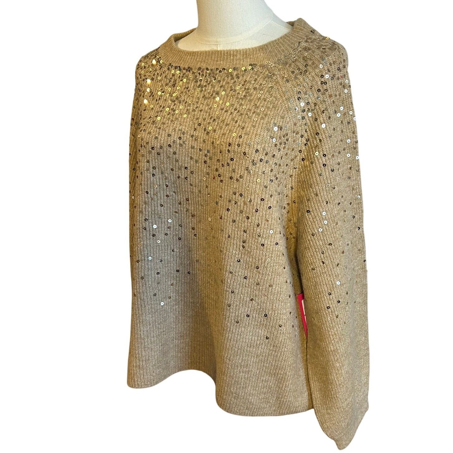 Vince Camuto Vince Camuto Sequin Raglan Pullover Sweater NWT Camel L Size L / US 10 / IT 46 - 5 Thumbnail