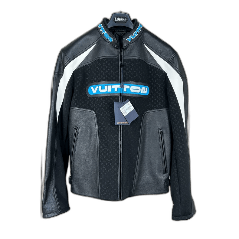 Louis Vuitton Louis Vuitton Leather Jacket with Blue Logo-2506 Size US L / EU 52-54 / 3 - 1 Thumbnail