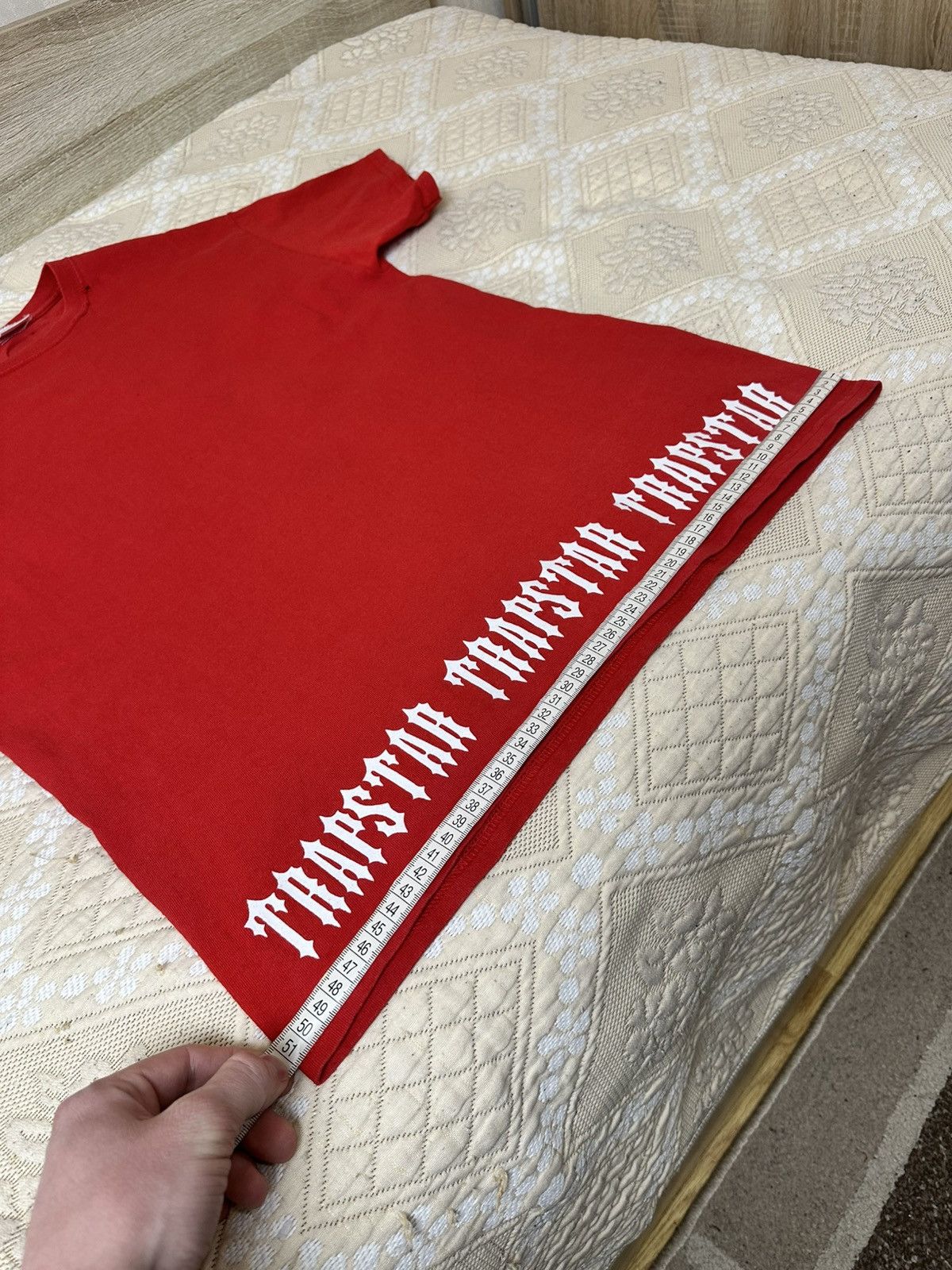 Trapstar London 🔥 Trapstar Big Logo Red Distressed T Shirt Streetwear USA Size US M / EU 48-50 / 2 - 12 Thumbnail