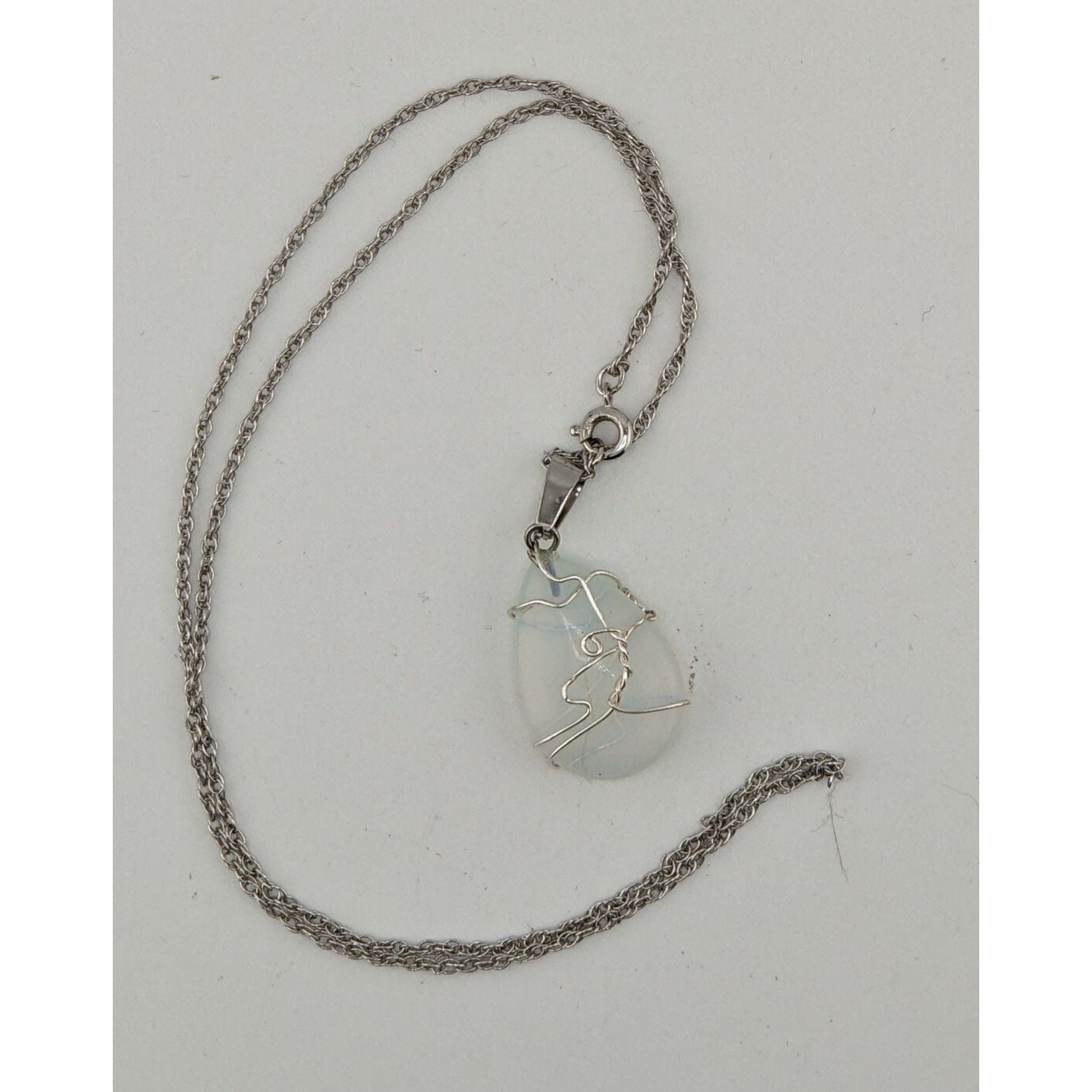 Handmade Handmade Witchy Moonstone Pendant Necklace With Sterling Sil Size ONE SIZE - 5 Thumbnail