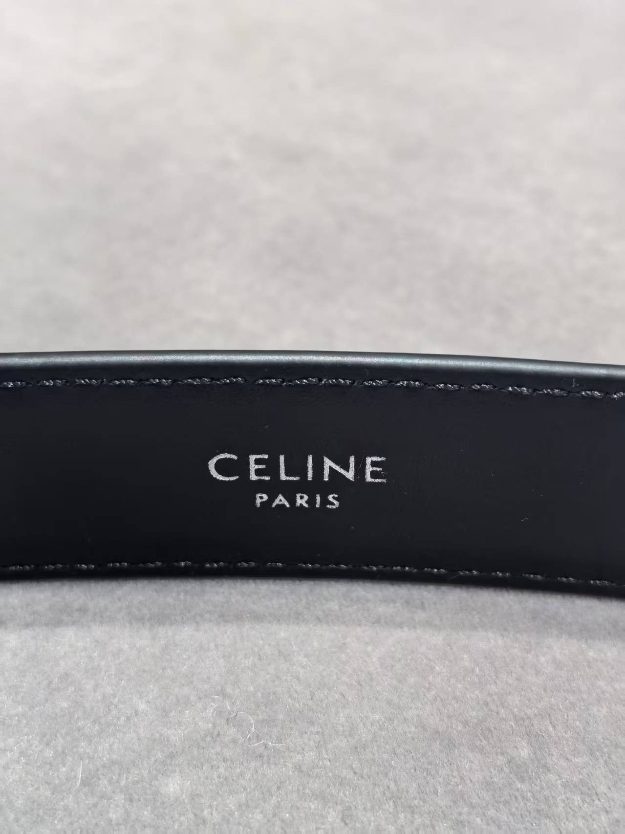 Celine New Celine Women's Triomphe Belt - 2.5 cm - Black, 95CM Size ONE SIZE - 10 Thumbnail