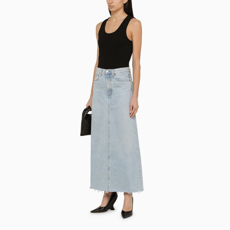 Agolde o1d2blof0724 Denim Skirt in Blue Size 29" - 2 Thumbnail