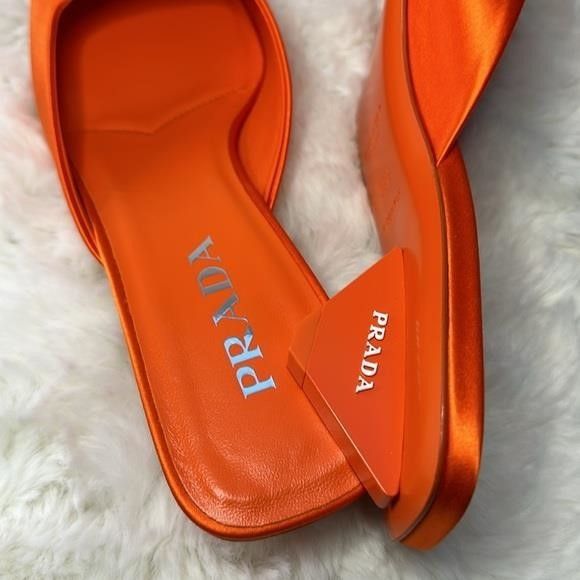 Prada New Authentic Prada Women's Satin Square-Toe Ballerina Mul Size US 9 / IT 39 - 6 Thumbnail