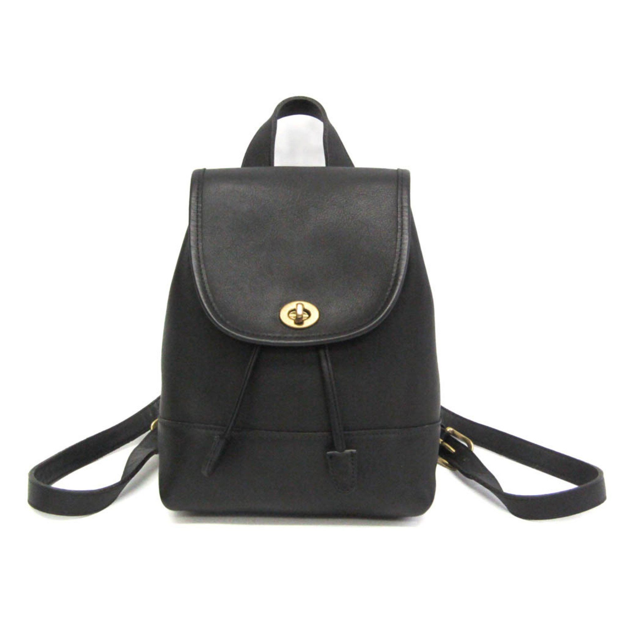 image of Coach 9960 Women's Leather Backpack Black