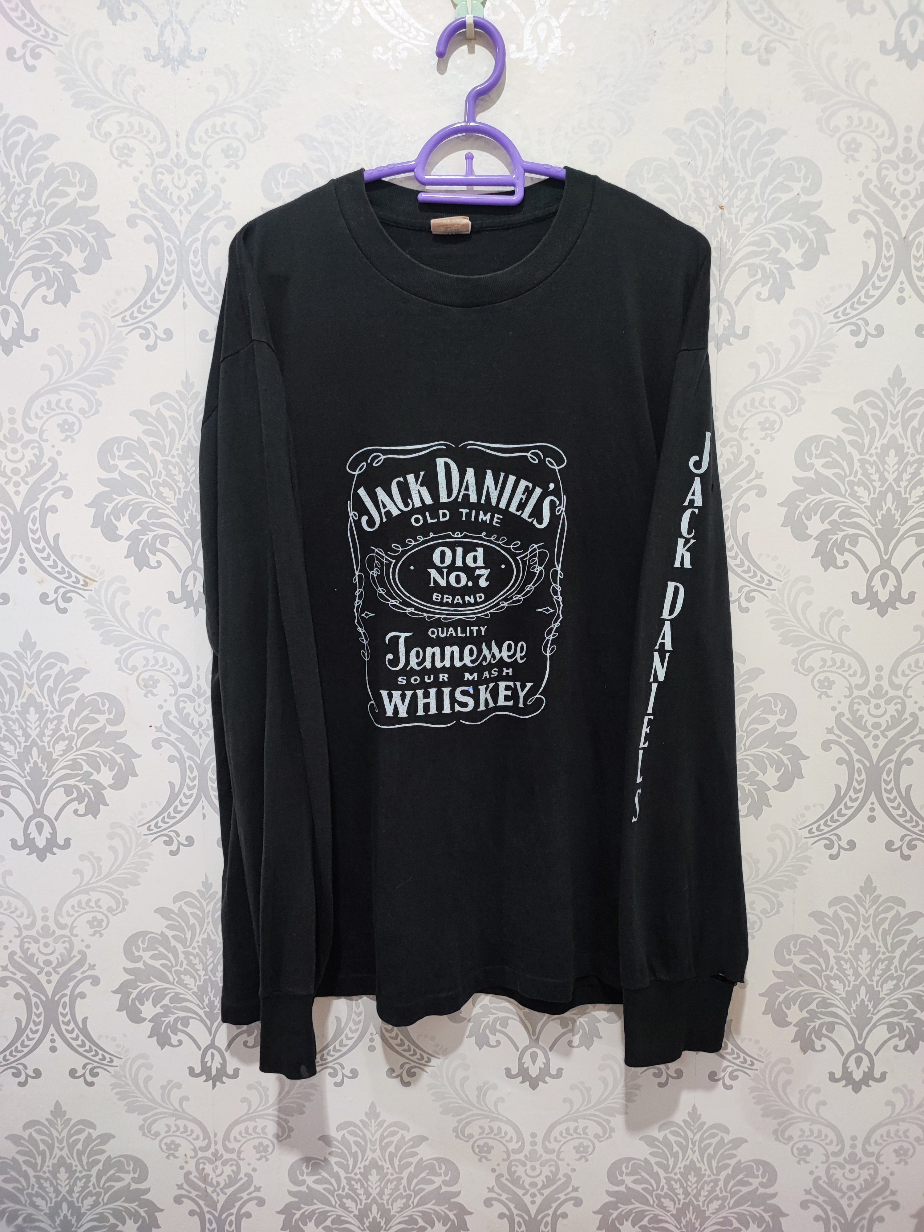 image of Find !! Vintage 80's Jack Daniels Promo T-Shirt in Black, Men's (Size XL)