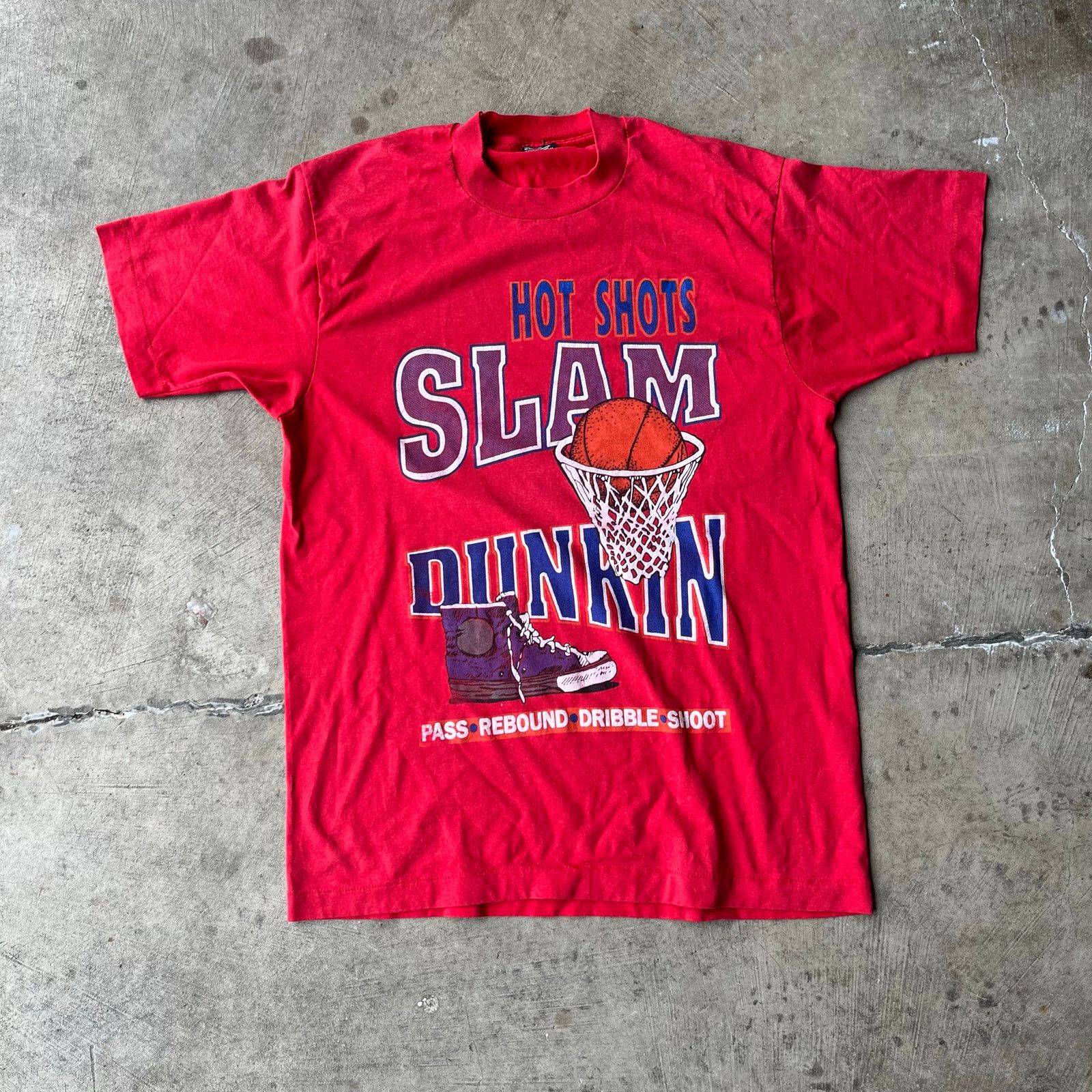 Vintage VINTAGE HOT SHOTS SLAM RED SHIRT 90S LARGE Size US L / EU 52-54 / 3 - 1 Thumbnail