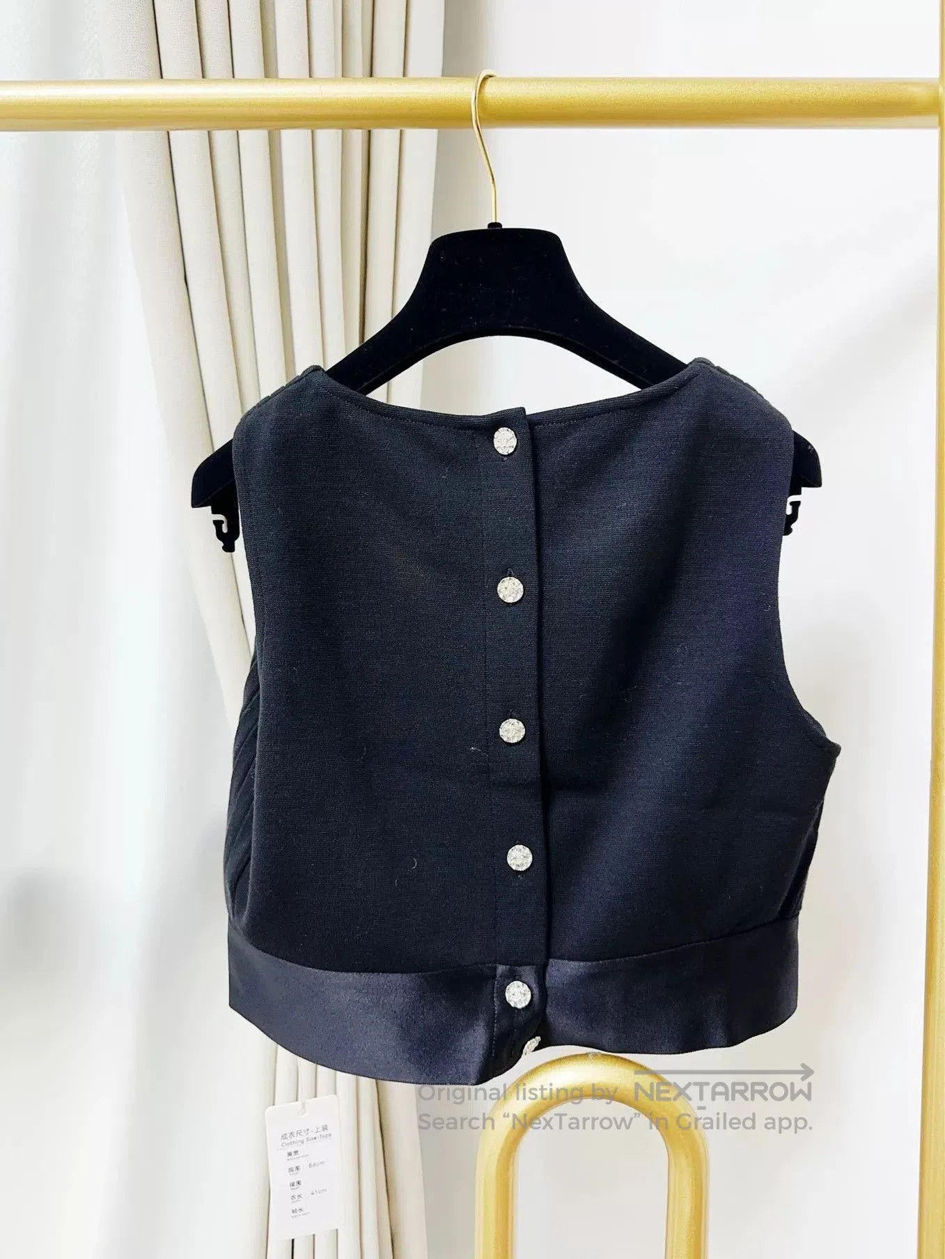 Chanel Chanel 22A Pearl CC Logo Sleeveless Top. Size US M / EU 48-50 / 2 - 3 Thumbnail