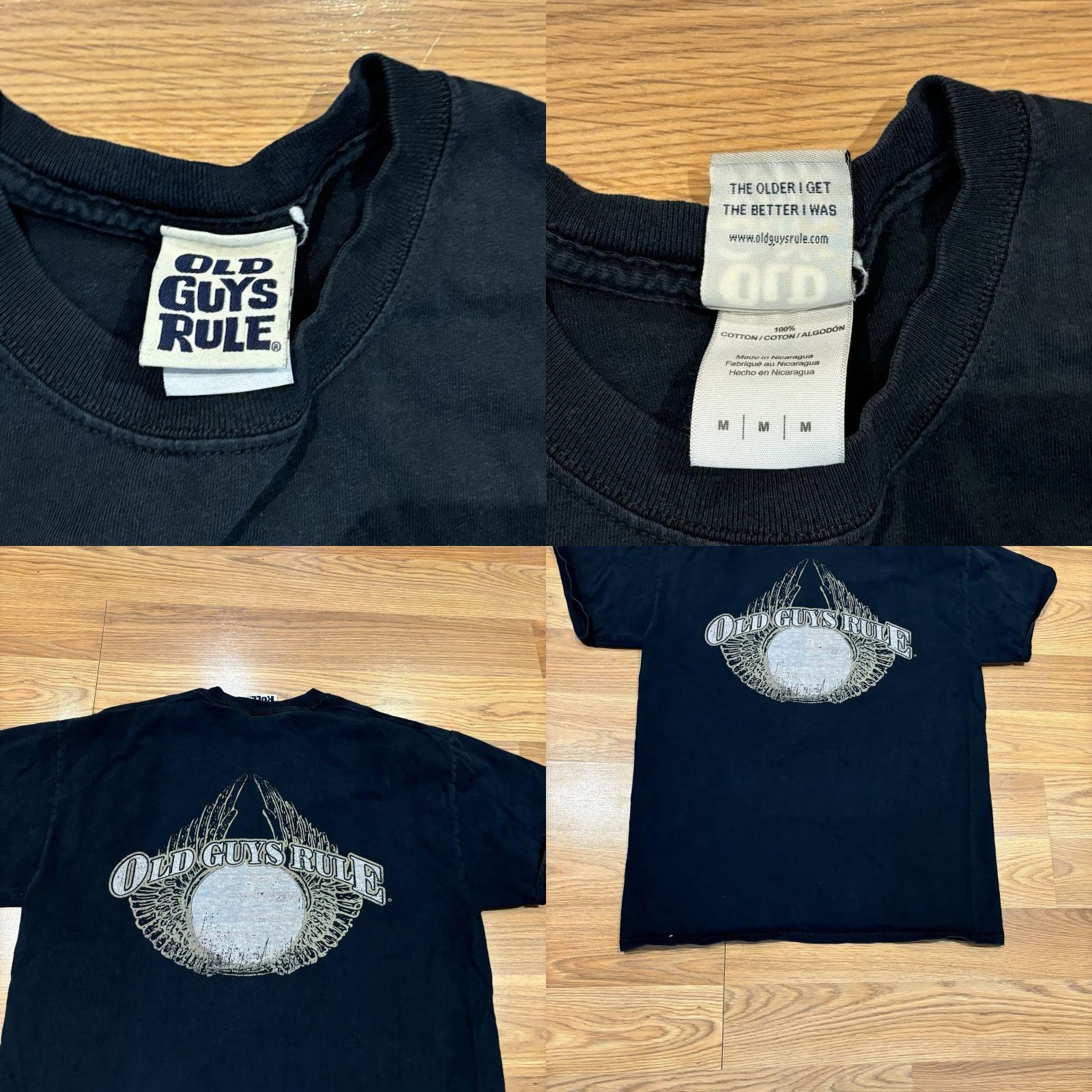 Vintage VINTAGE Old Guys Rule Black T Shirt Y2K Short Sleeve Men’s Size Medium Size US M / EU 48-50 / 2 - 8 Thumbnail