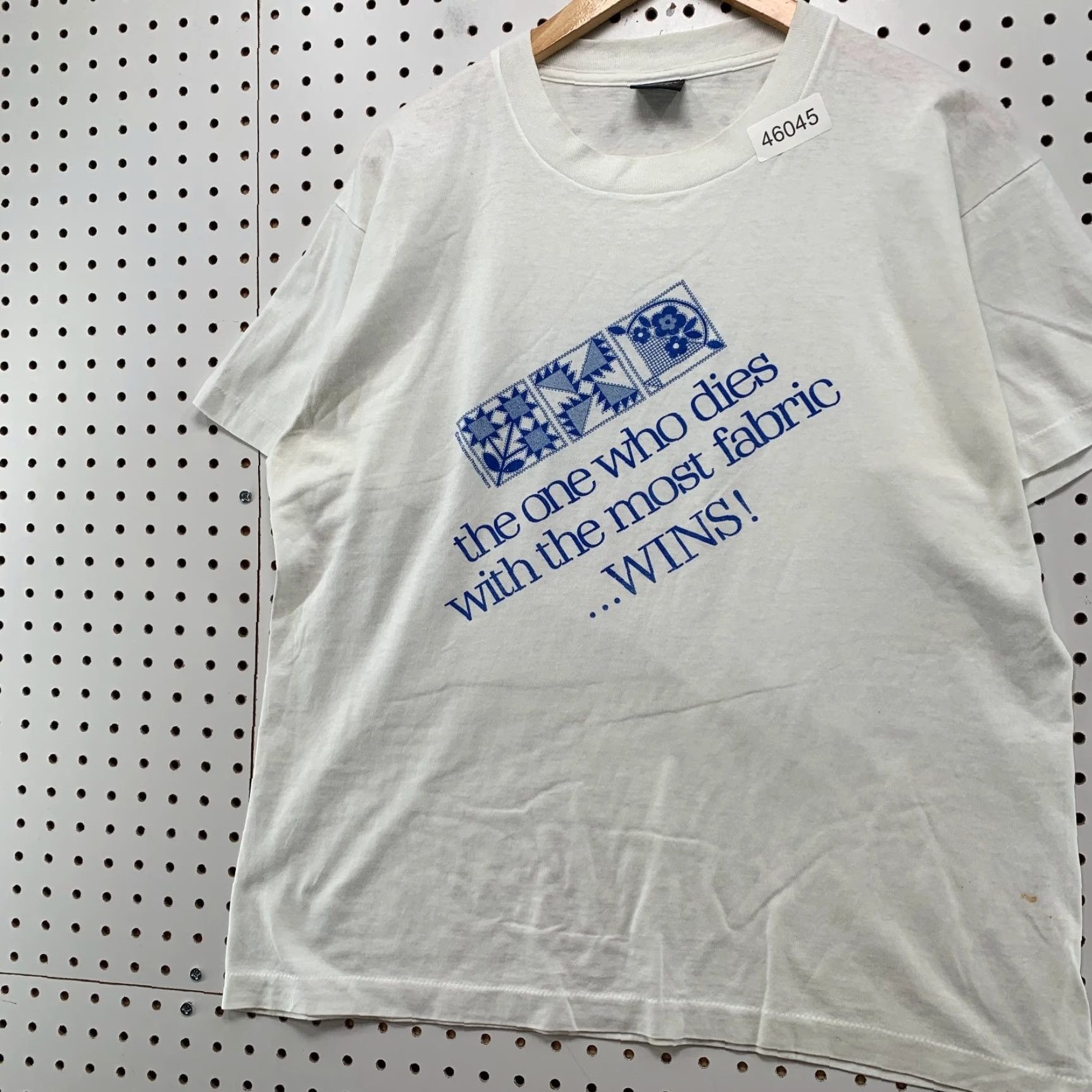 Vintage VINTAGE Screen Stars Shirt Men XL White Funny Knitting Crocheting 80s 90s USA T-Shirt Mens Size US XL / EU 56 / 4 - 5 Thumbnail