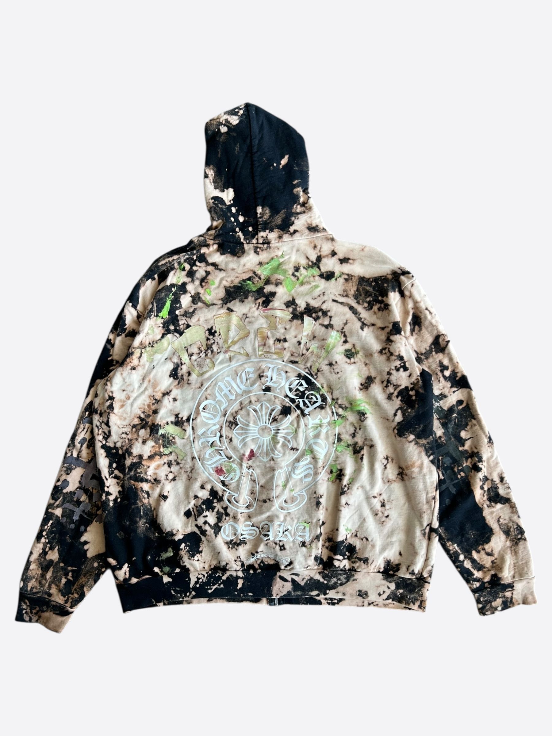 Chrome Hearts Chrome Hearts CVTVLIST Black Bleached Horseshoe Logo Hoodie Size US XL / EU 56 / 4 - 2 Thumbnail