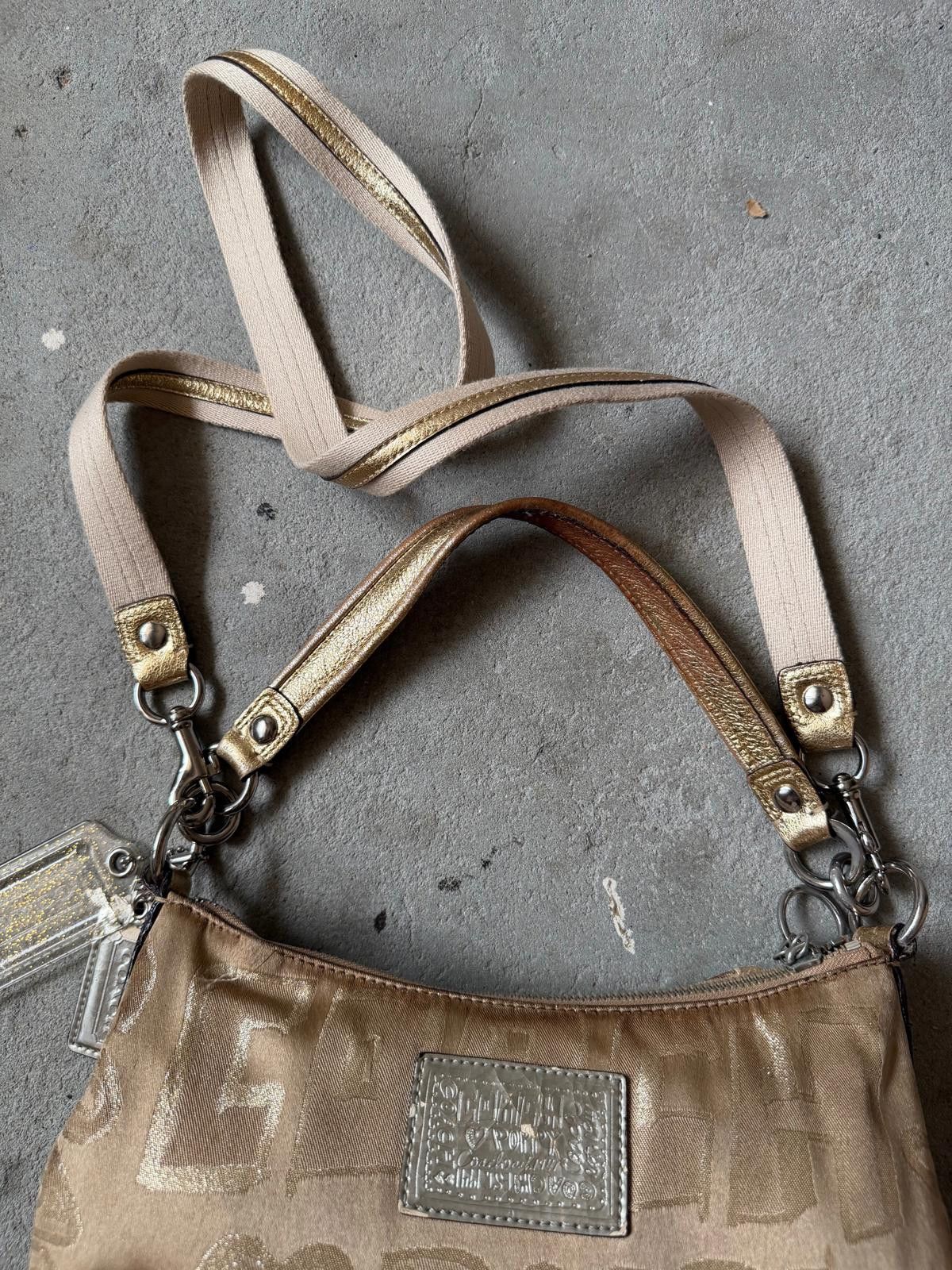 Coach Coach 2Way Poppy Shoulder Bag Beige/Gold Size ONE SIZE - 7 Thumbnail