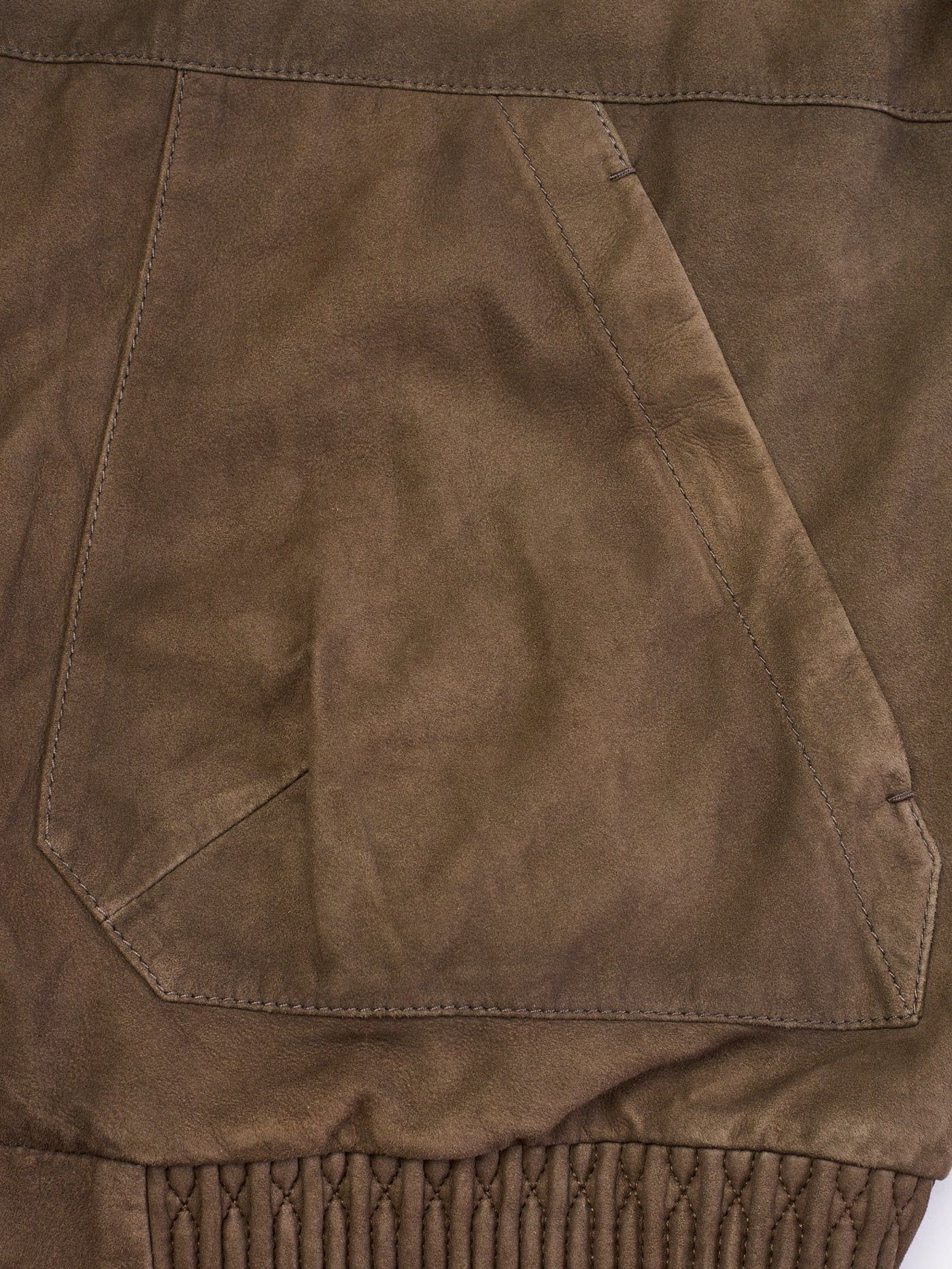 Berluti BERLUTI Packable Khaki Nubuck Lambskin Leather Hooded Jacket Size US M / EU 48-50 / 2 - 9 Thumbnail